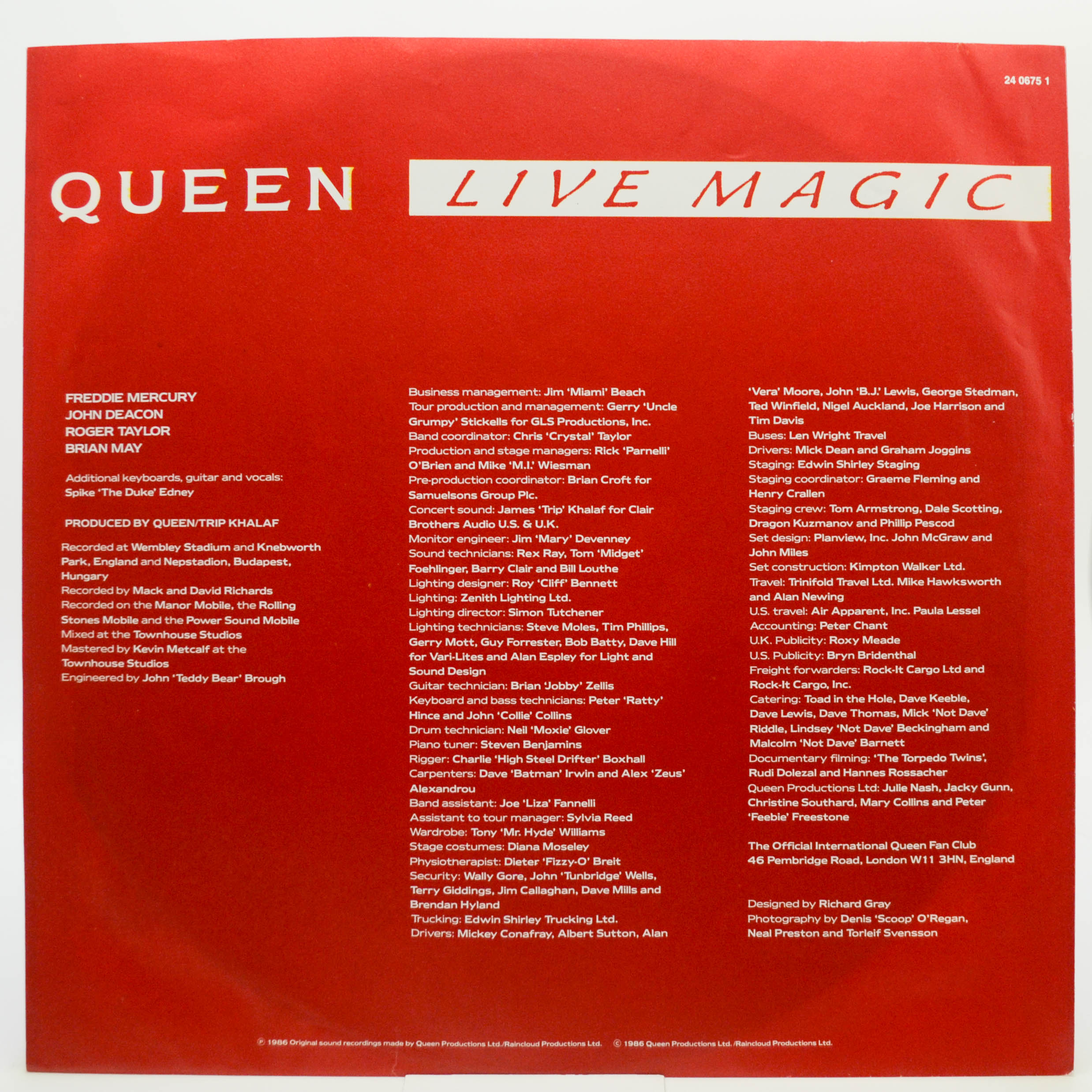 Виниловая пластинка Queen — Live Magic, 1986
