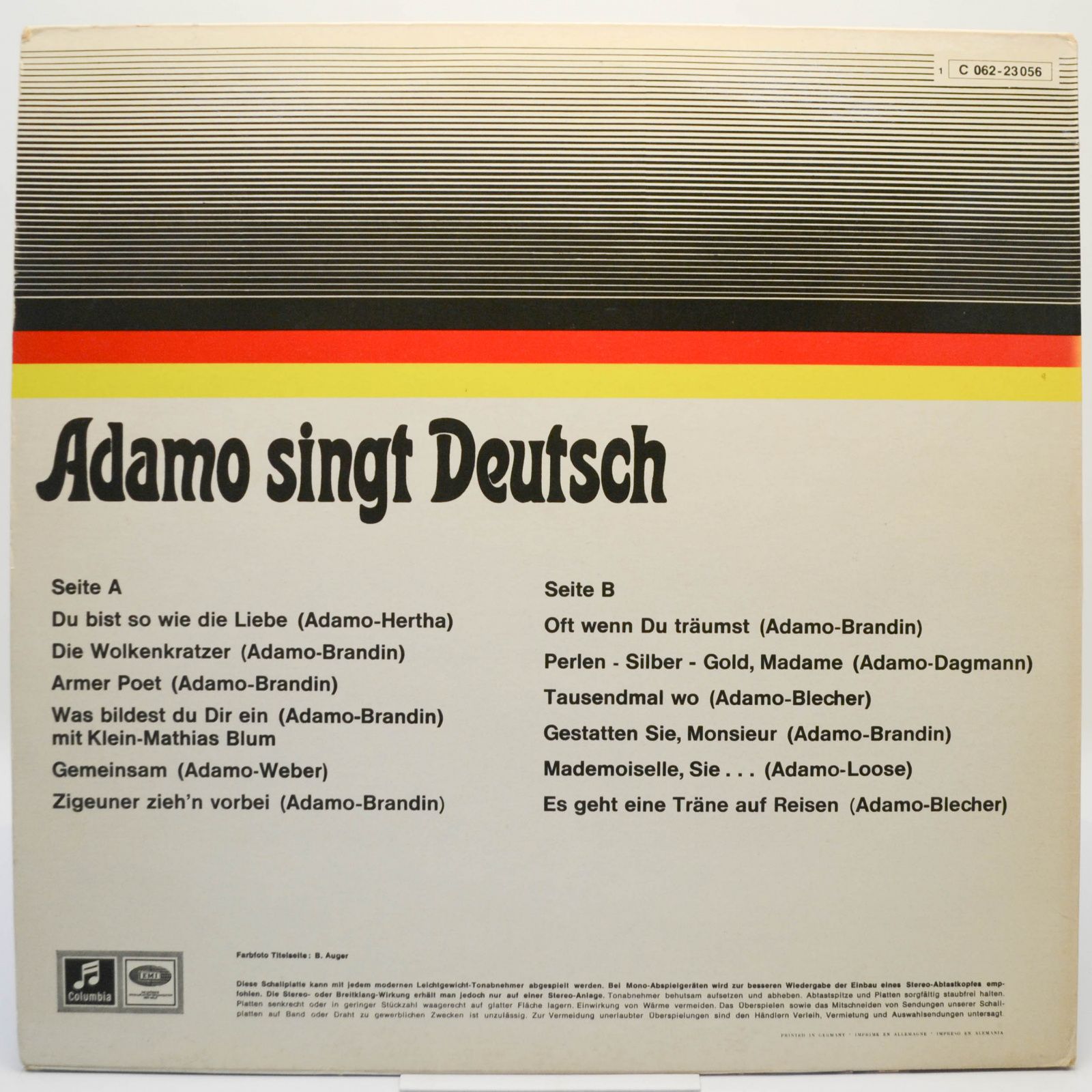 Adamo — Adamo Singt Deutsch, 1971