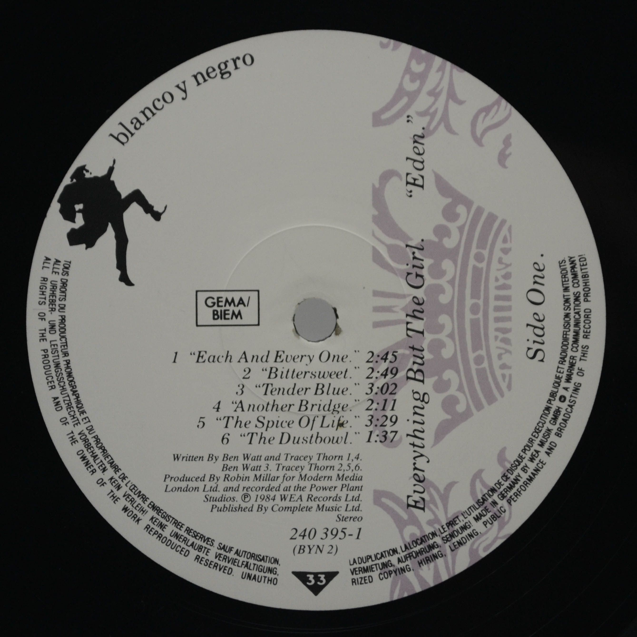 Виниловая пластинка Everything But The Girl — Eden, 1984
