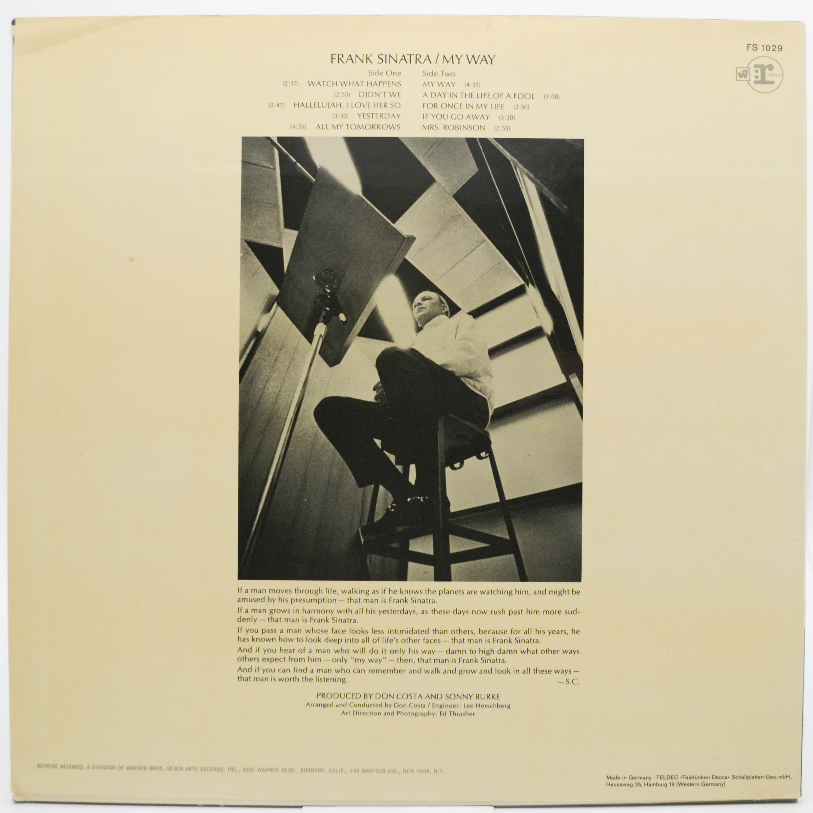 Frank Sinatra — My Way, 1969
