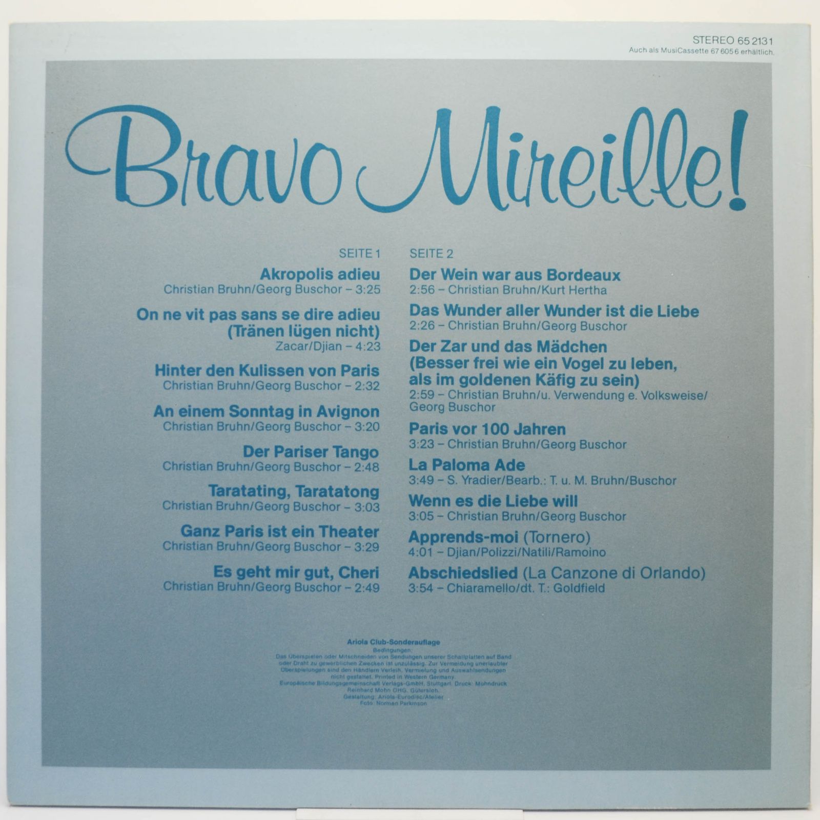 Mireille — Bravo Mireille!, 1977