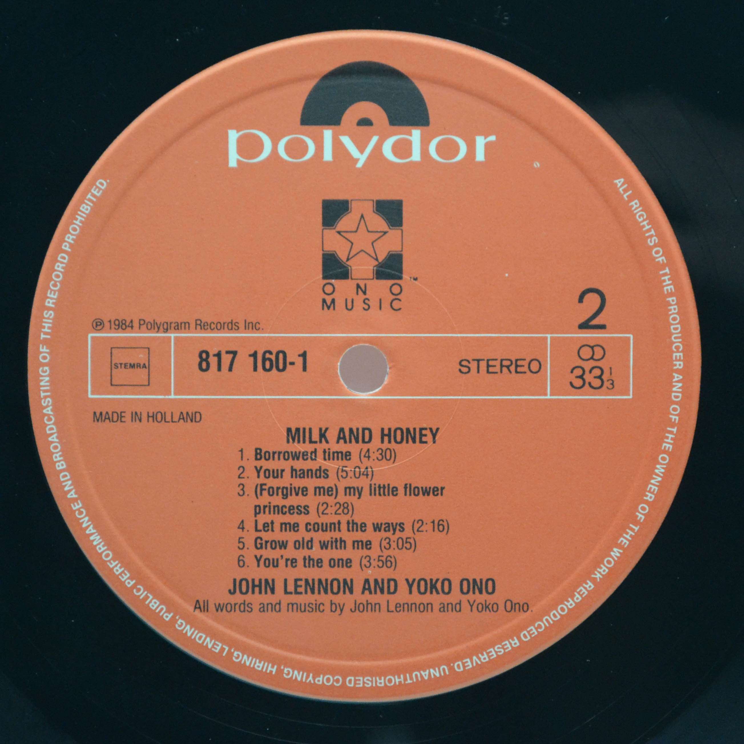 Виниловая пластинка John Lennon & Yoko Ono — Milk And Honey, 1984