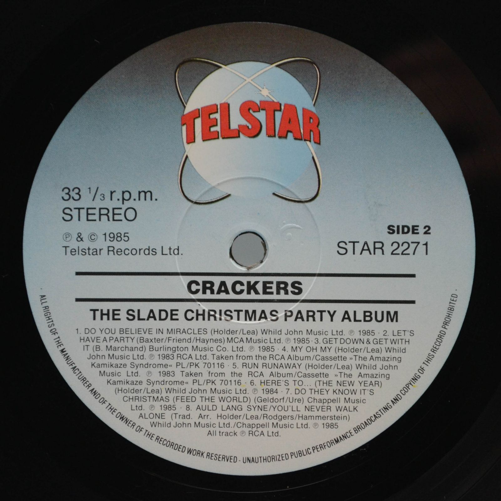 Slade — Crackers (The Christmas Party Album) (UK), 1985