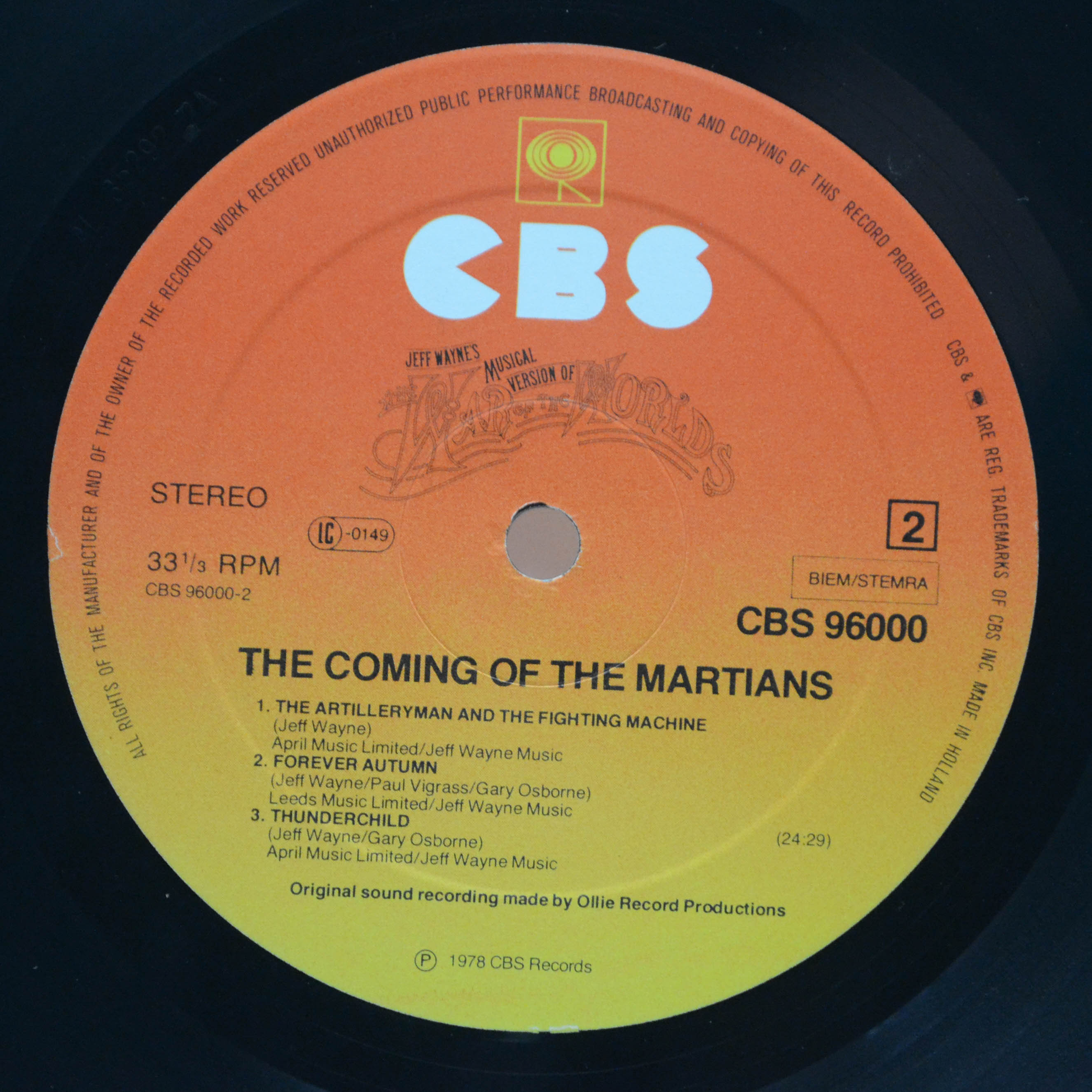 Jeff Wayne — Jeff Wayne's Musical Version Of The War Of The Worlds (2LP), 1978