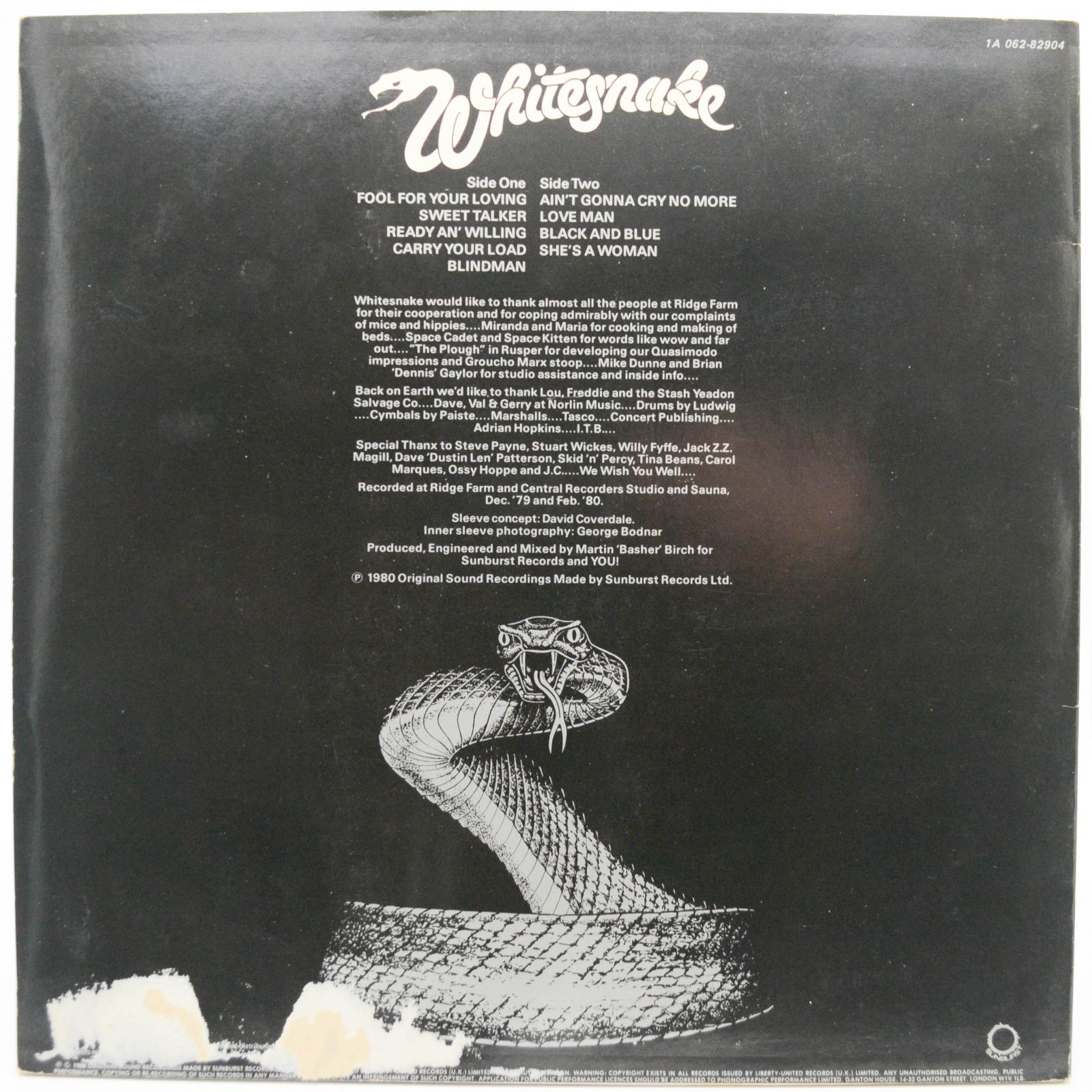 Whitesnake — Ready An' Willing, 1980