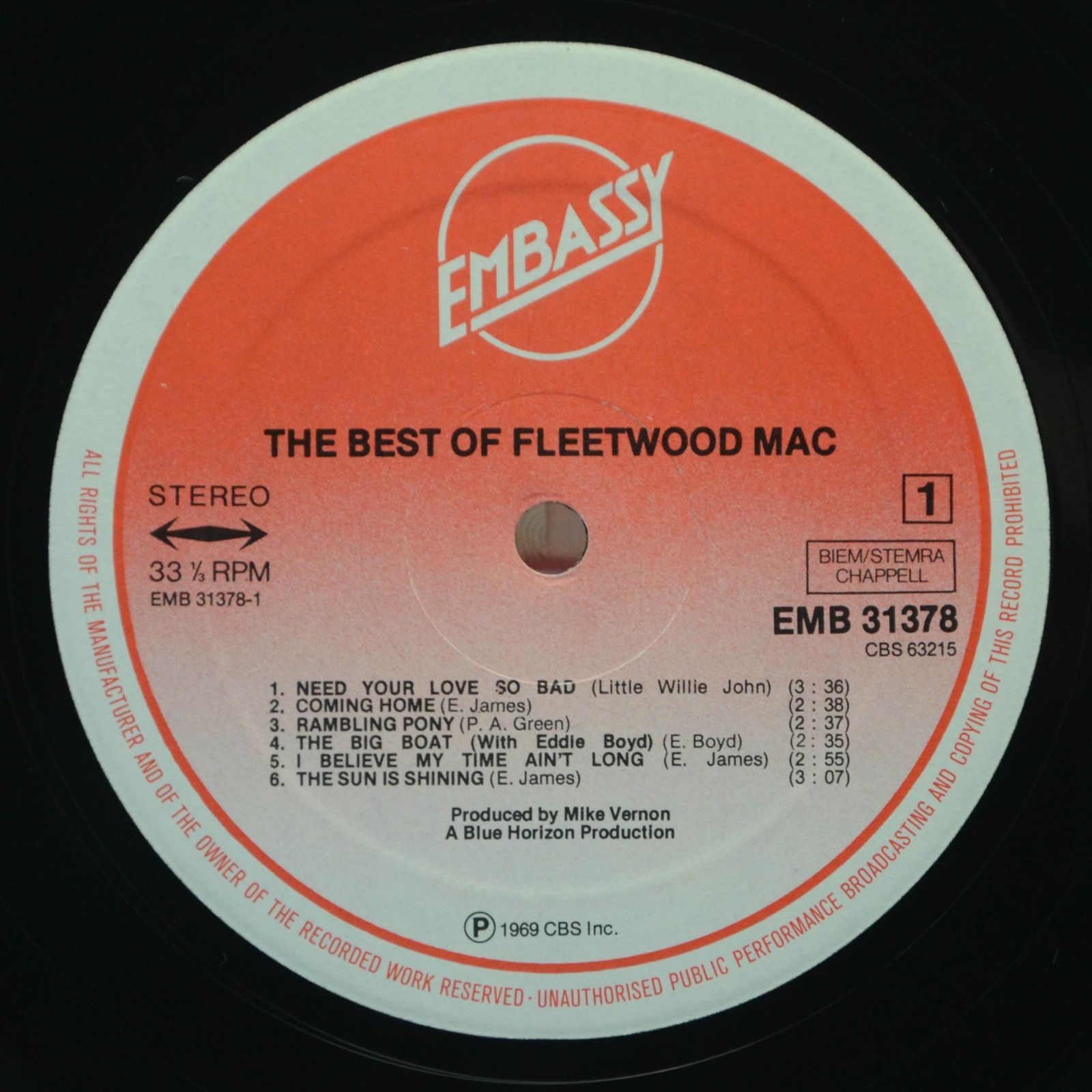 Fleetwood Mac — The Pious Bird Of Good Omen, 1969