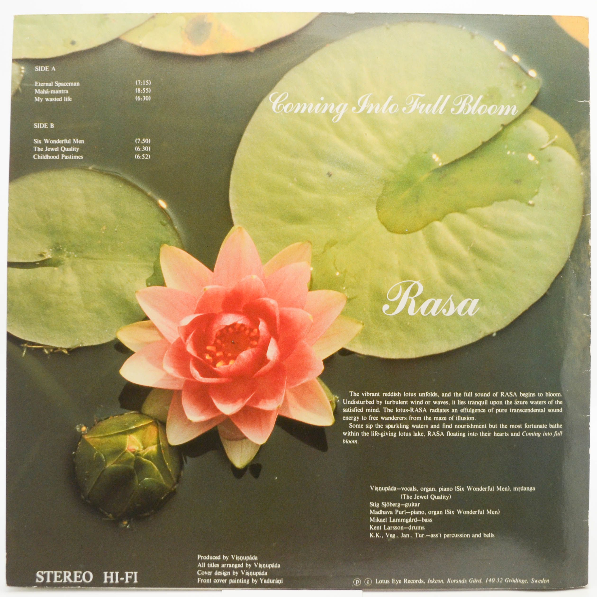 Виниловая пластинка Rasa — Coming Into Full Bloom, 1979