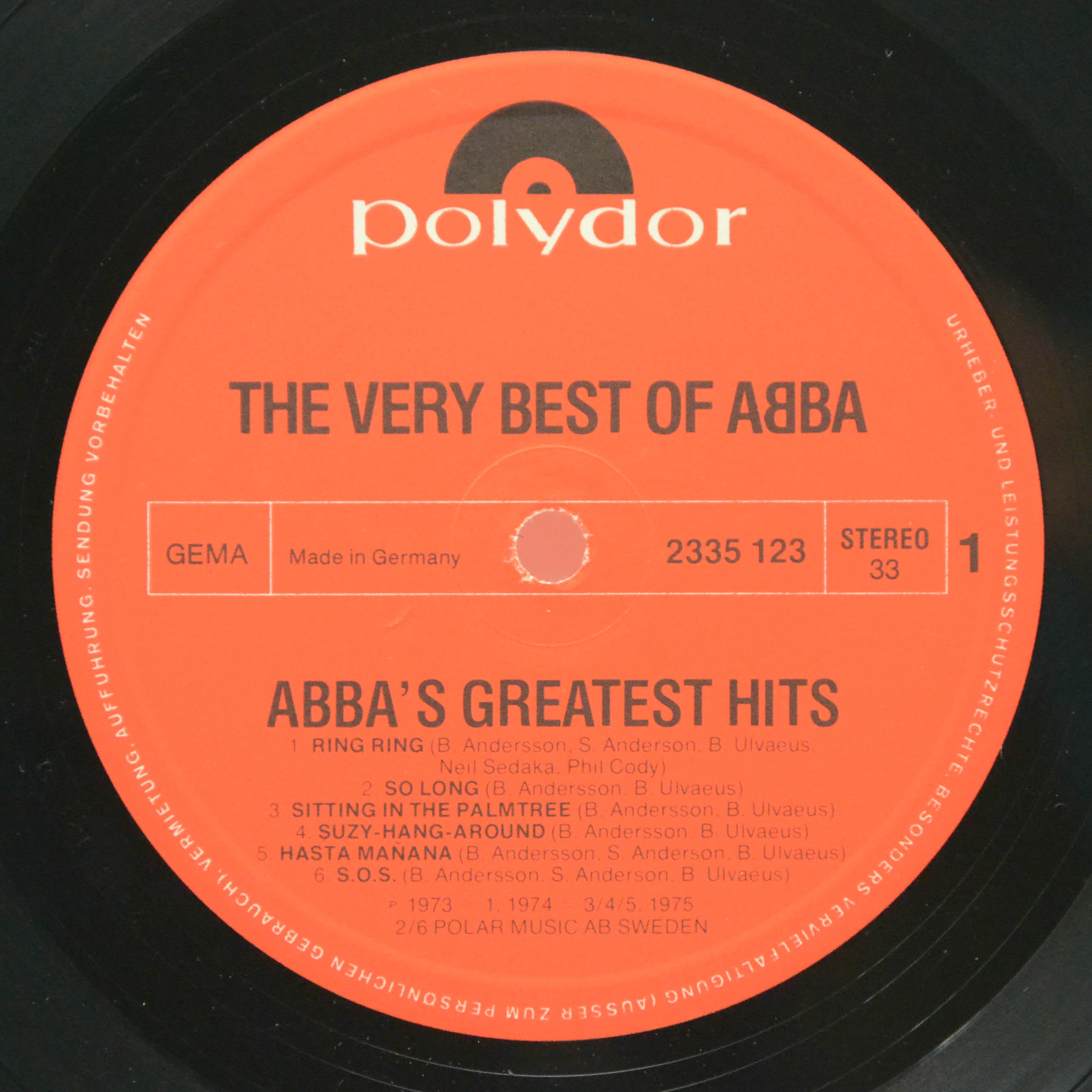 ABBA — The Very Best Of ABBA (ABBA's Greatest Hits) (2LP), 1976