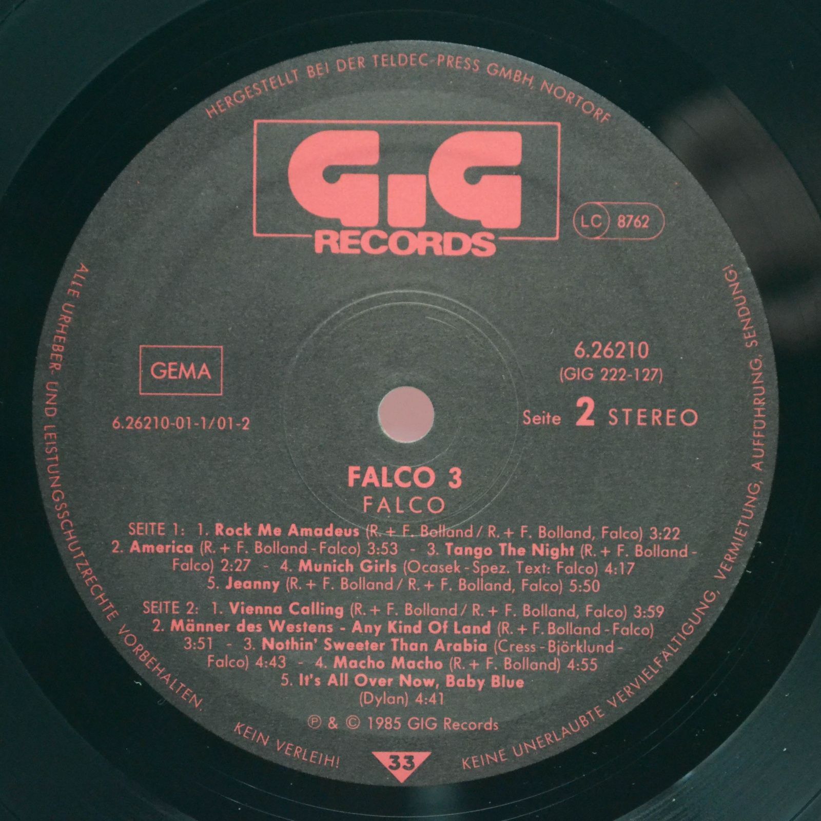Falco — Falco 3, 1985