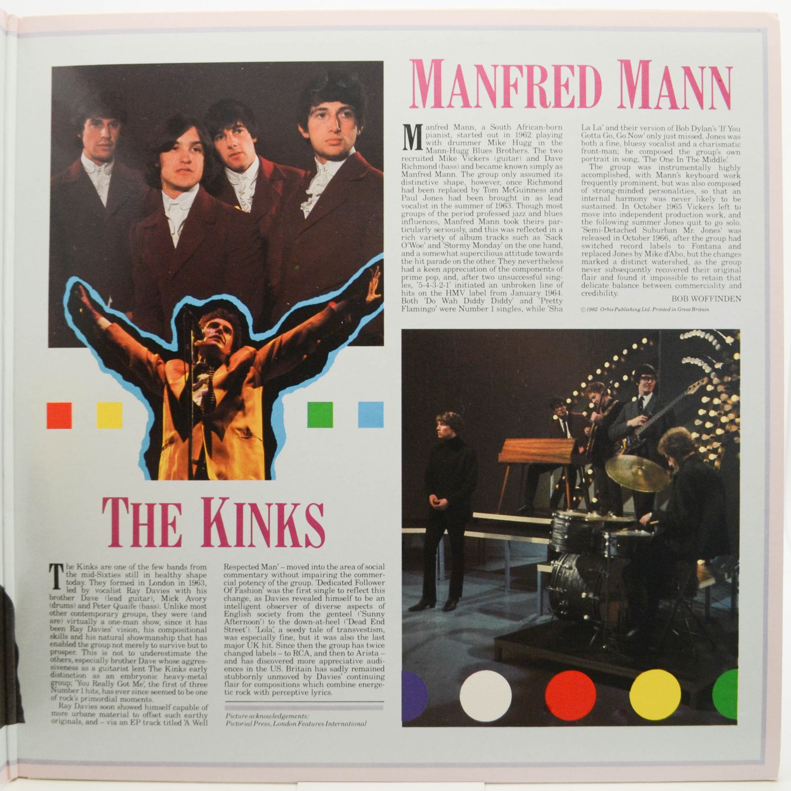 Hollies / Searchers / Kinks / Manfred Mann — The History Of Rock (Volume Seven) (2LP, UK), 1982