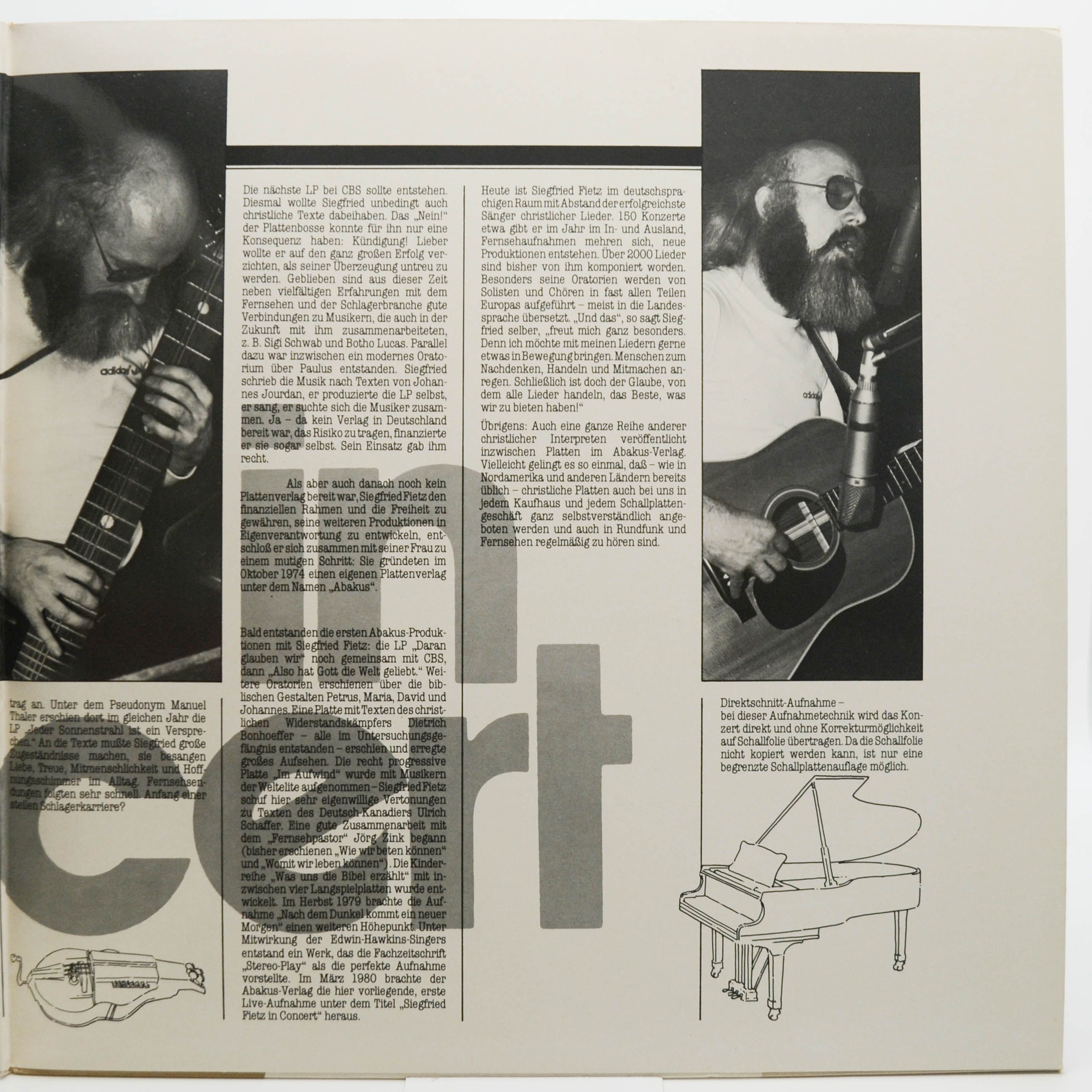 Виниловая пластинка Siegfried Fietz — In Concert (2LP), 1980