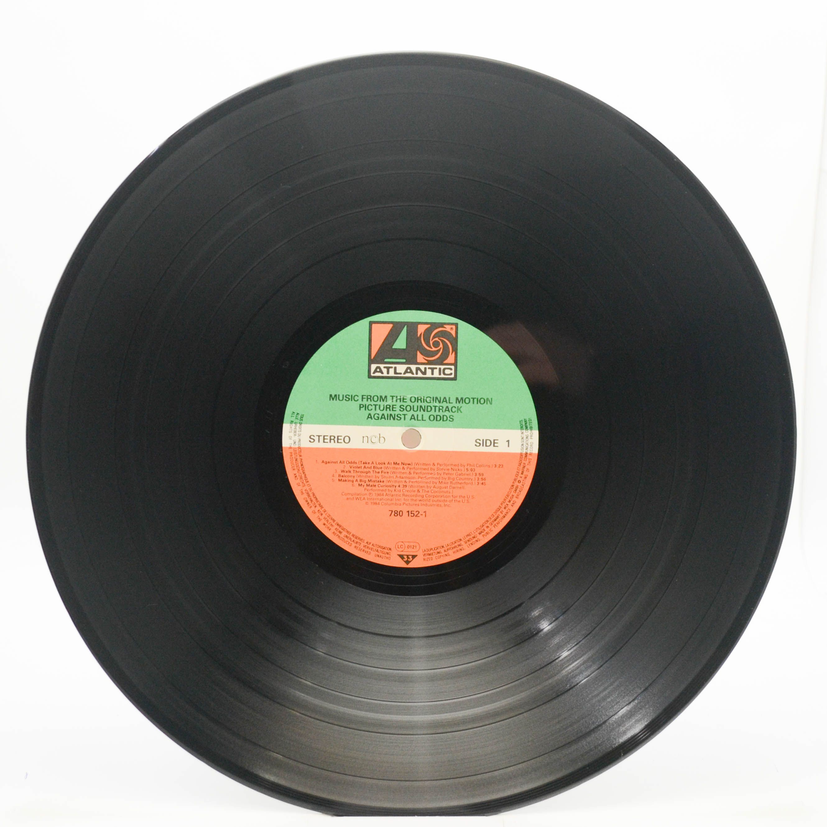 Various — Against All Odds (Music From The Original Picture Soundtrack), 1984