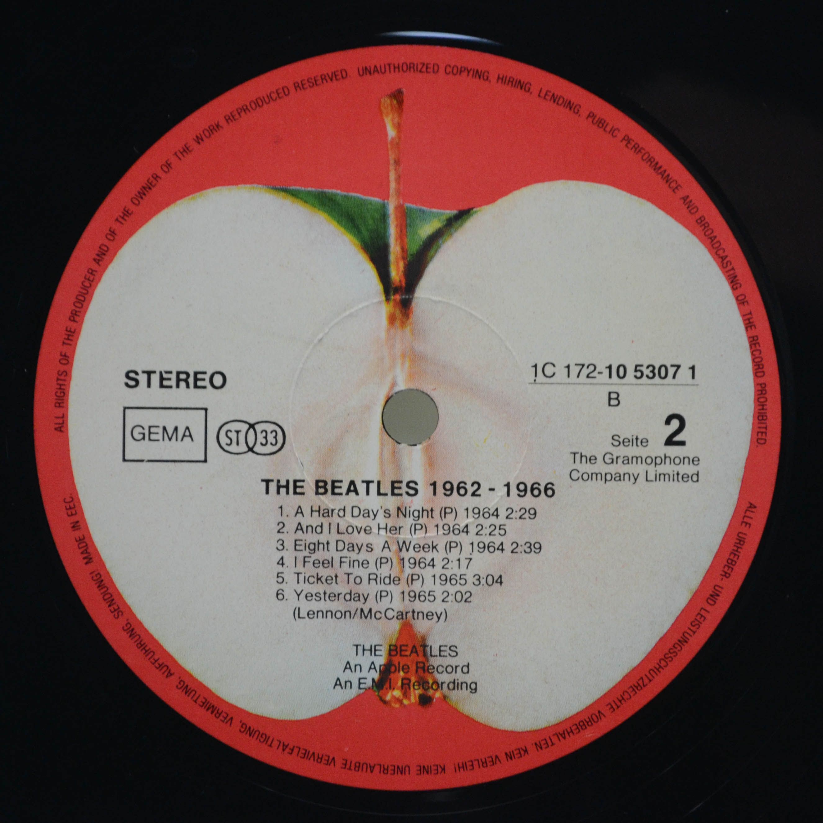 Beatles — 1962-1966 (2LP), 1973