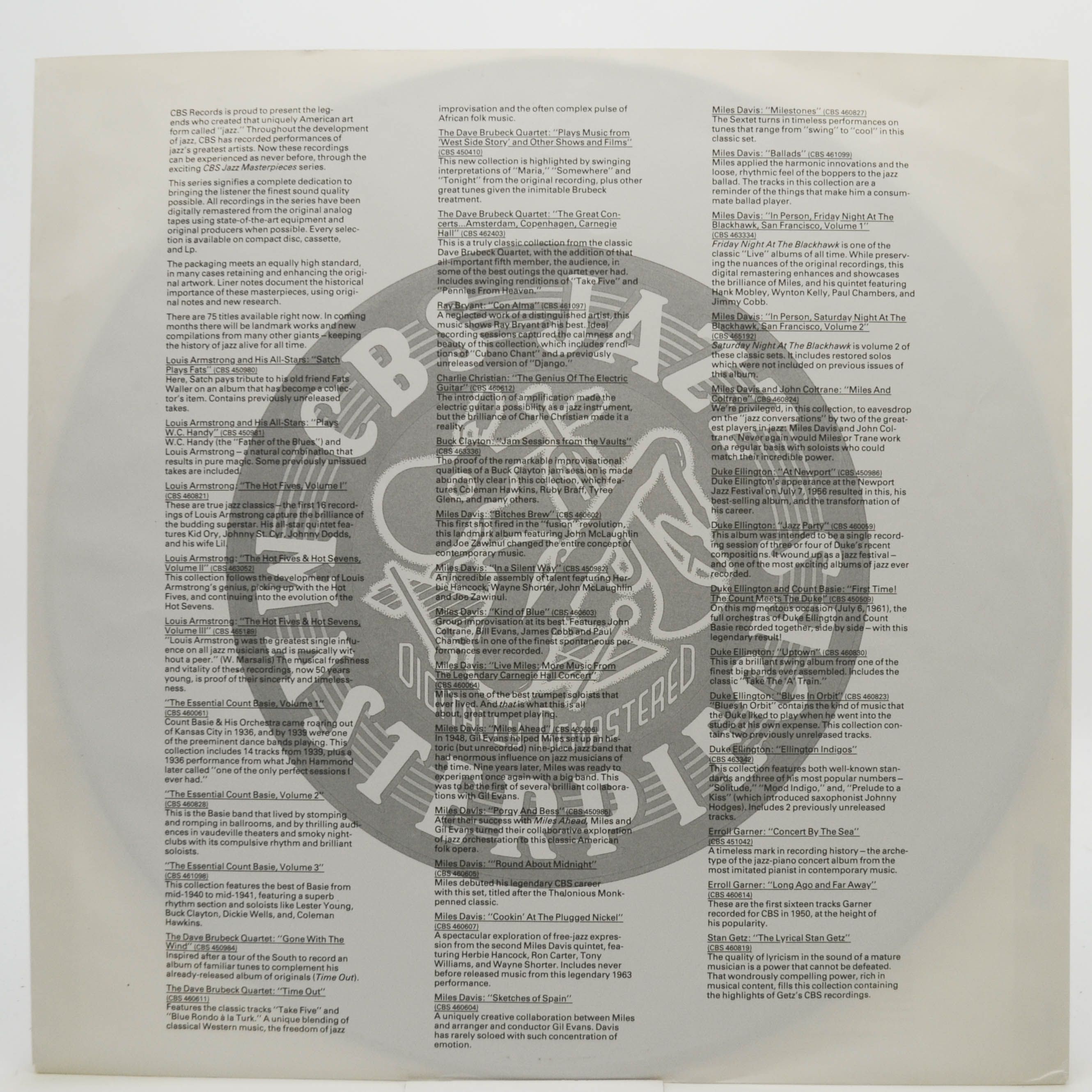 Benny Goodman — Vol. III: All The Cats Join In, 1988