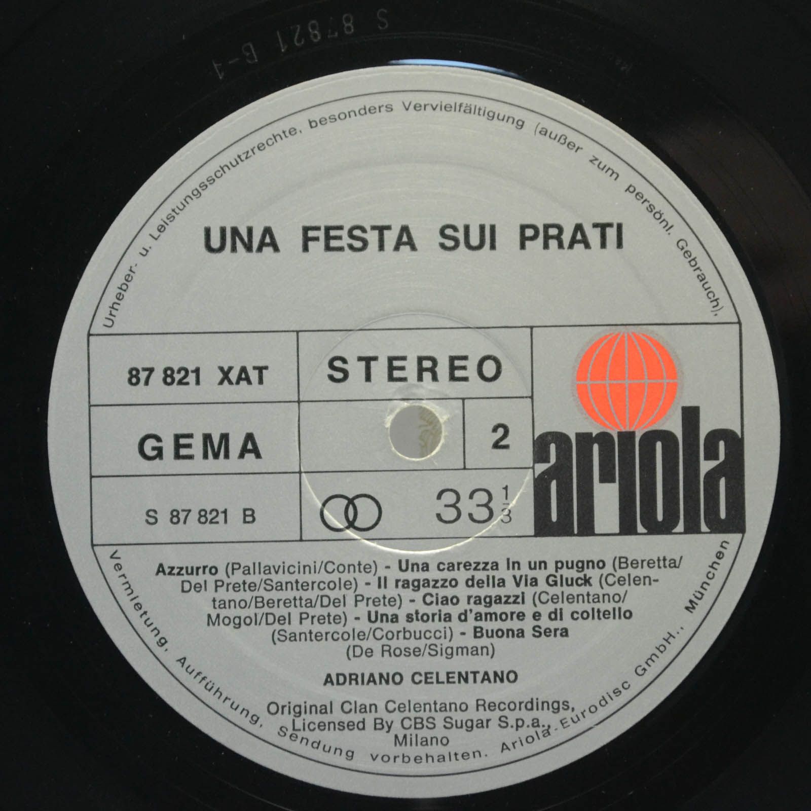 Adriano Celentano — Una Festa Sui Prati, 1974