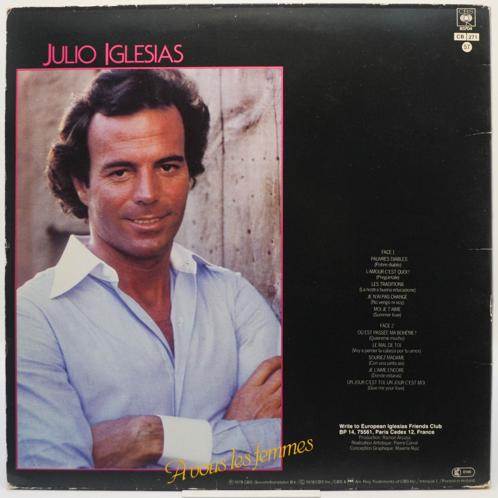 Julio Iglesias — A Vous Les Femmes, 1979