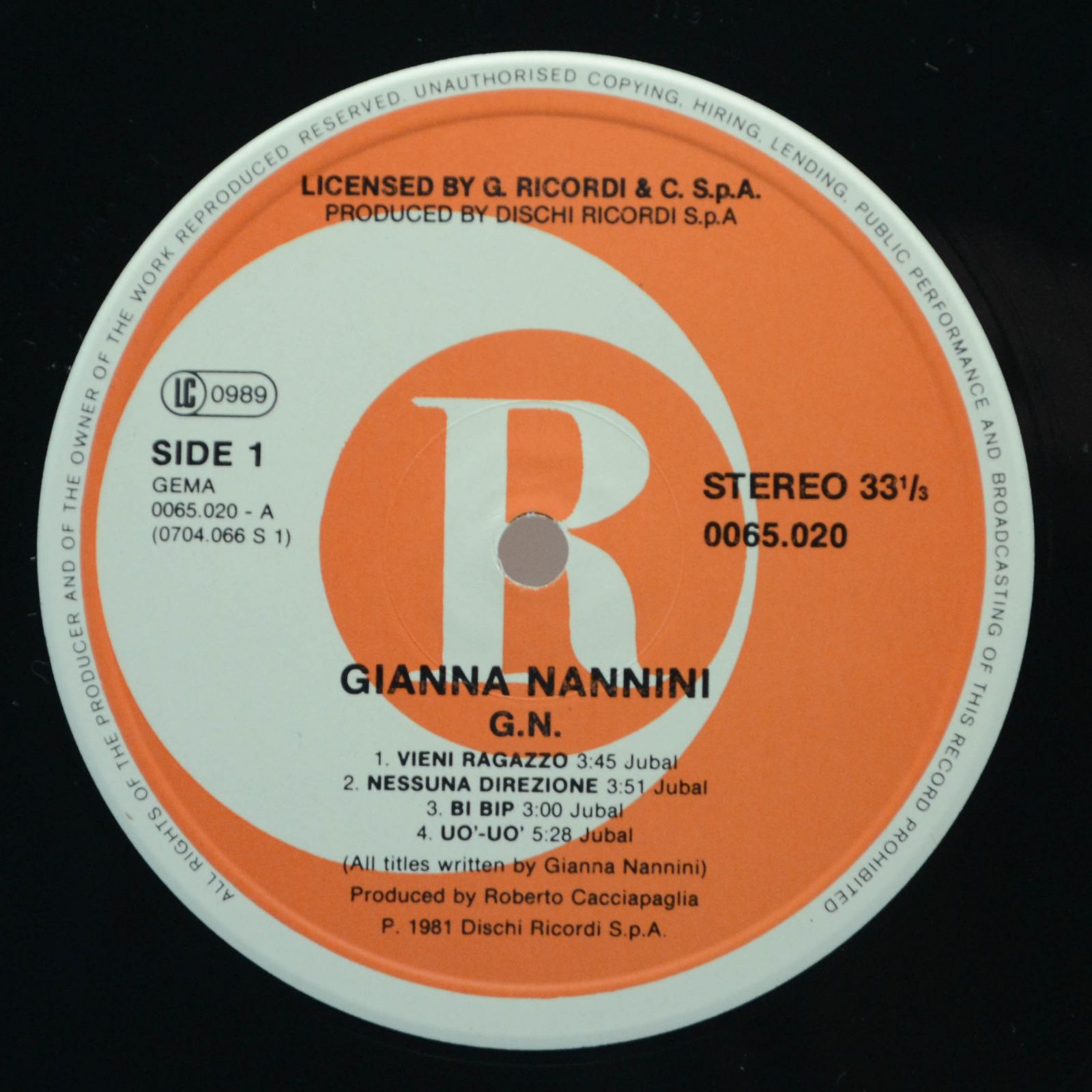 Gianna Nannini — G.N., 1981