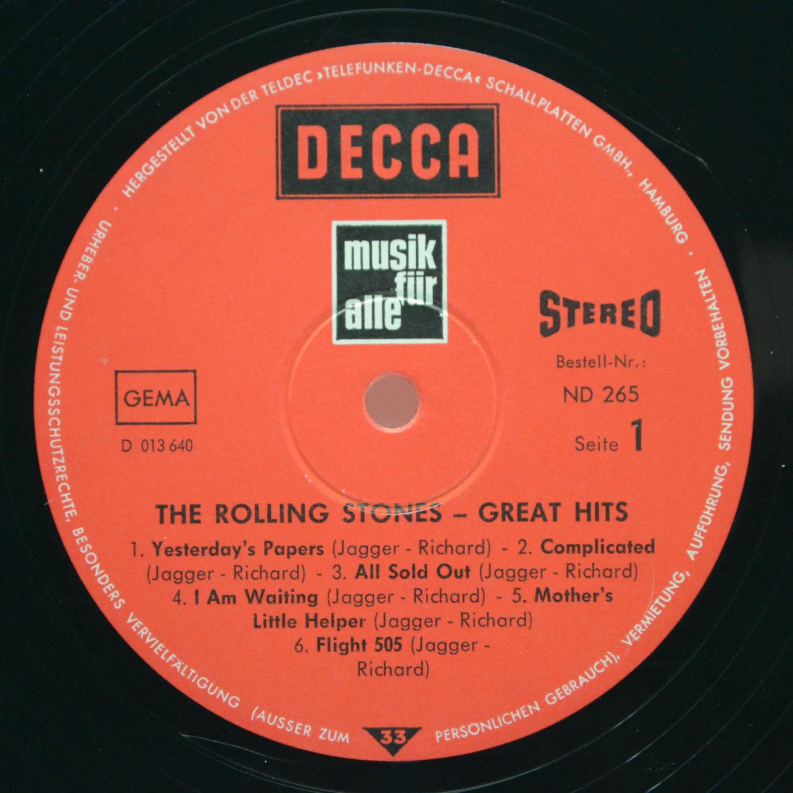 Rolling Stones — Great Hits, 1969