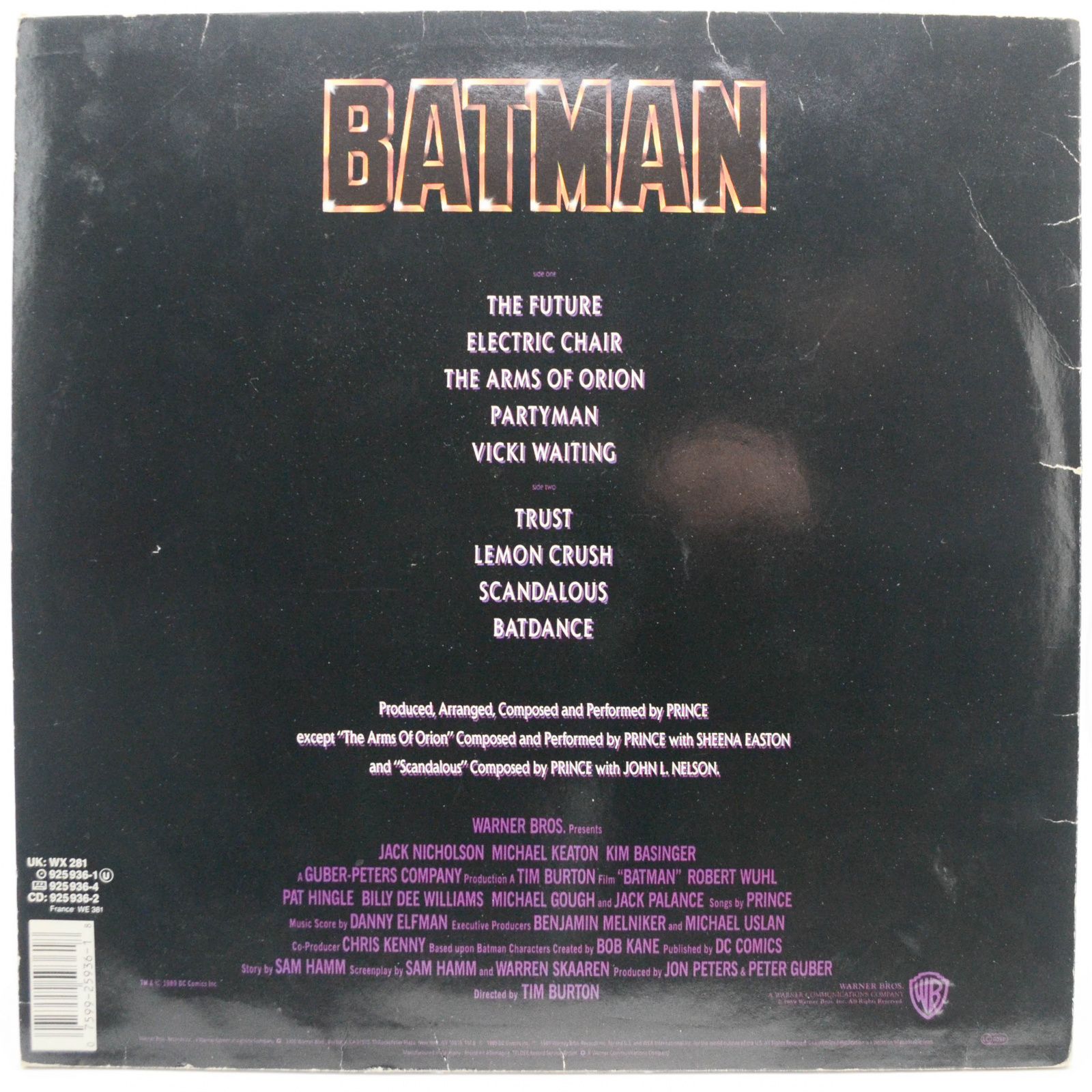 Prince — Batman™ (Motion Picture Soundtrack), 1989