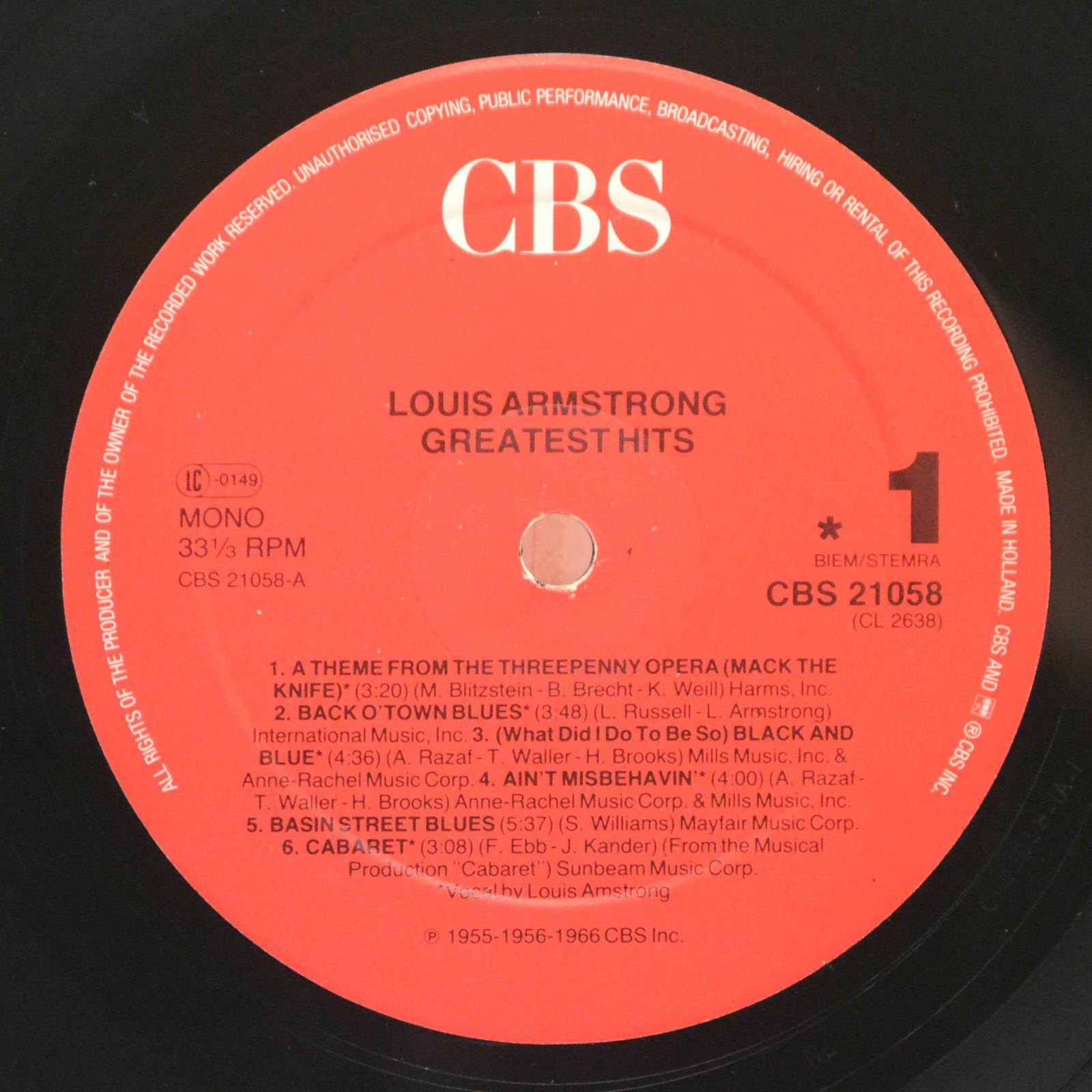 Louis Armstrong — Greatest Hits, 1983