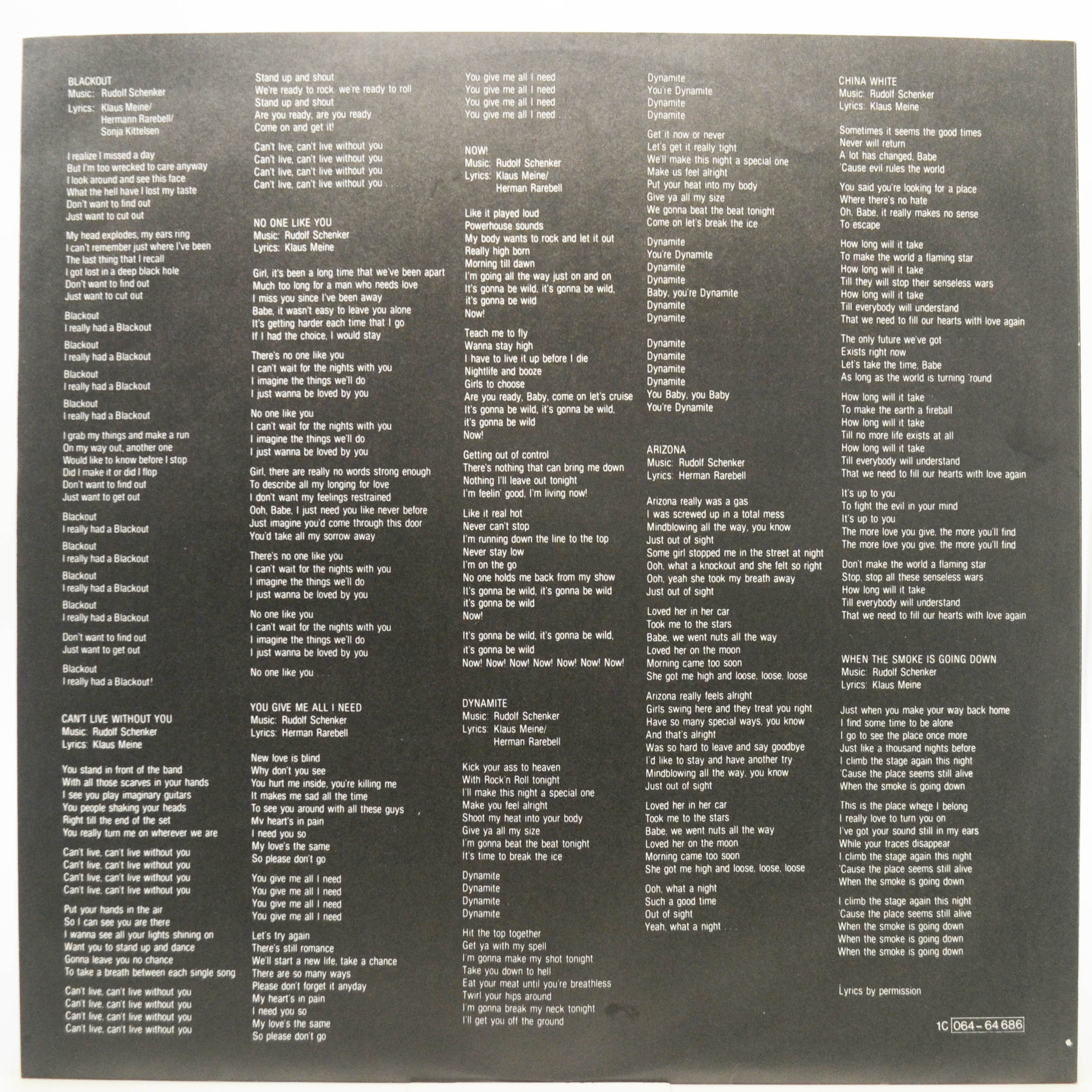 Scorpions — Blackout, 1982