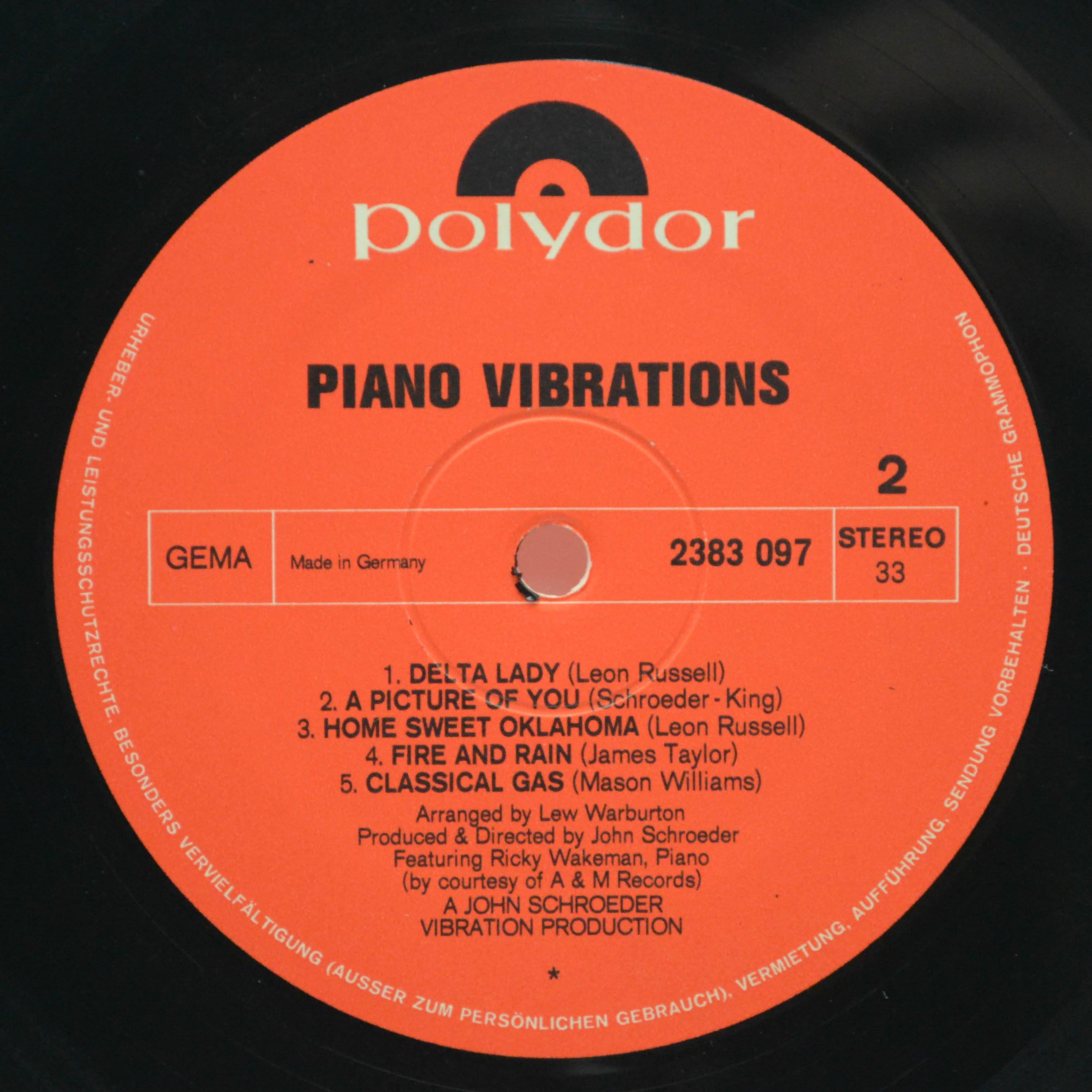 John Schroeder — Piano Vibrations, 1972
