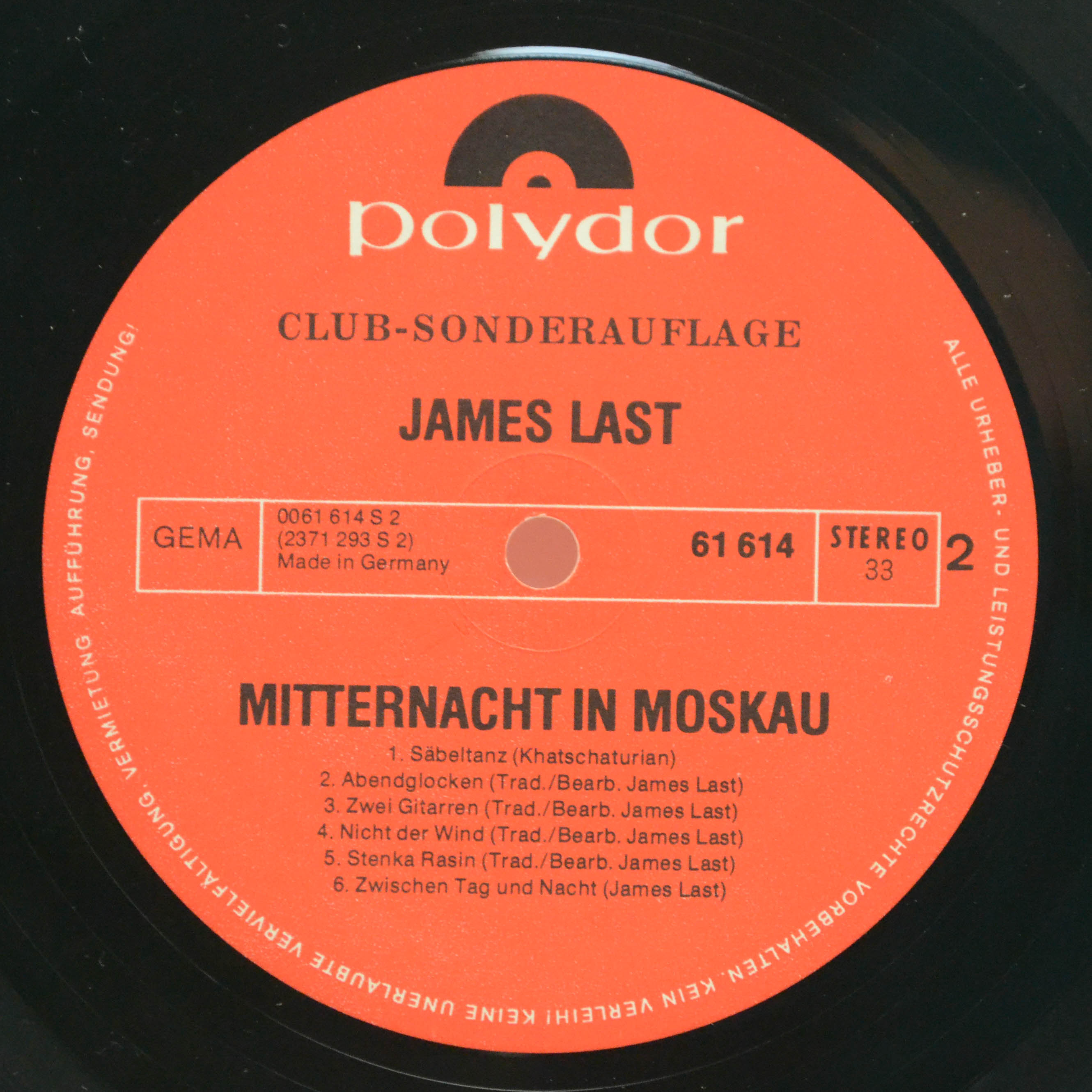 James Last — Mitternacht In Moskau, 1972