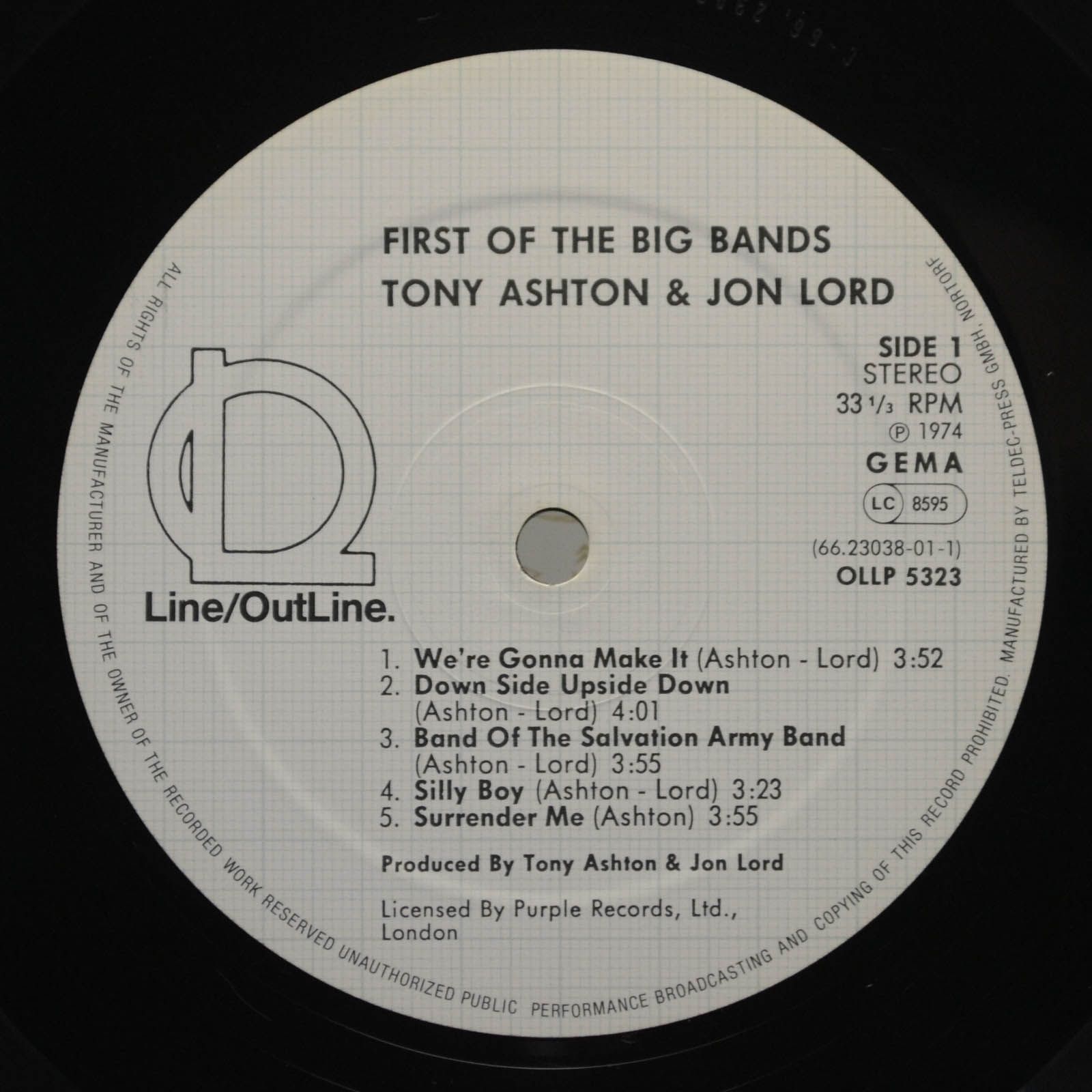 Tony Ashton & Jon Lord — First Of The Big Bands, 1974