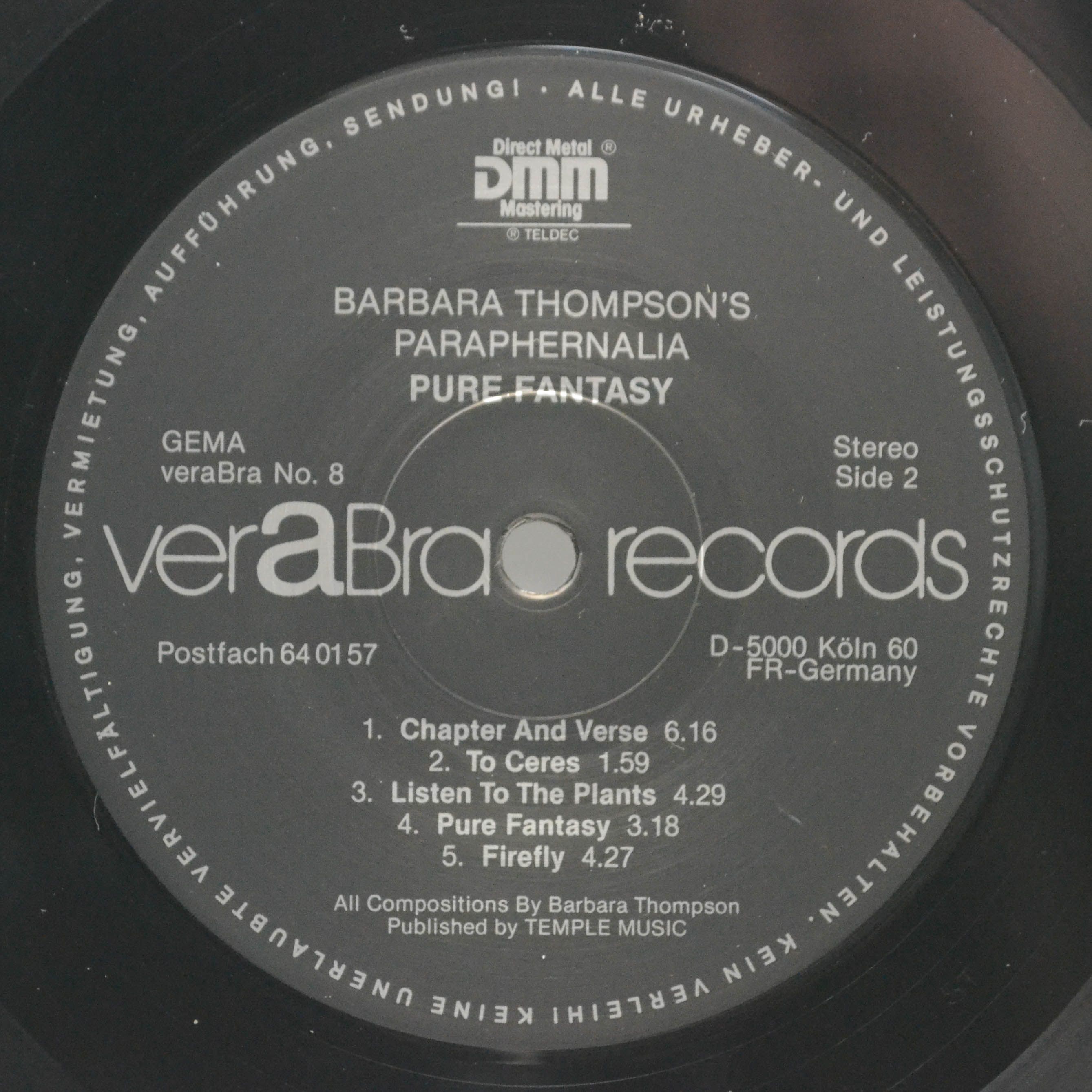 Barbara Thompson's Paraphernalia — Pure Fantasy, 1984