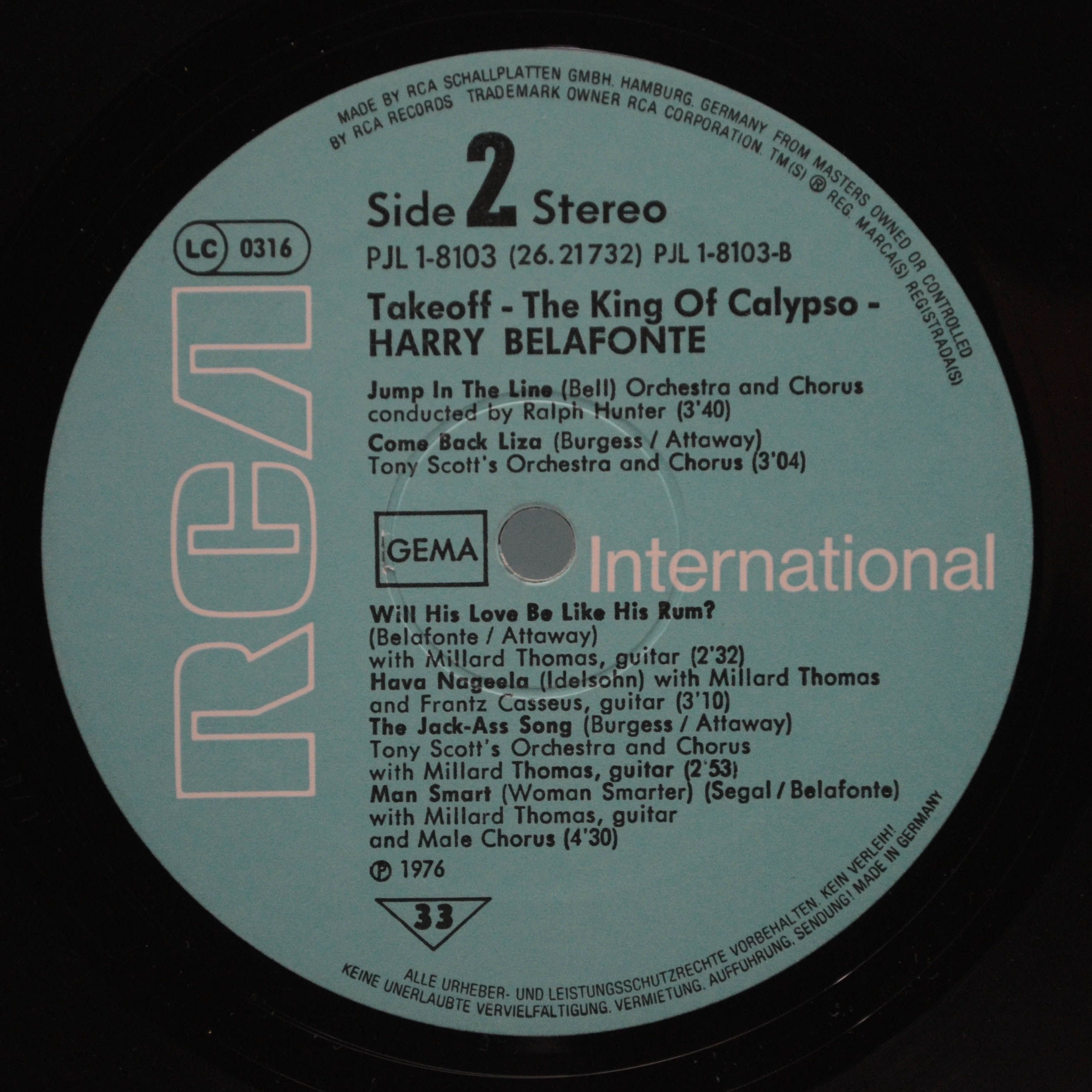 Harry Belafonte — The King Of Calypso, 1976