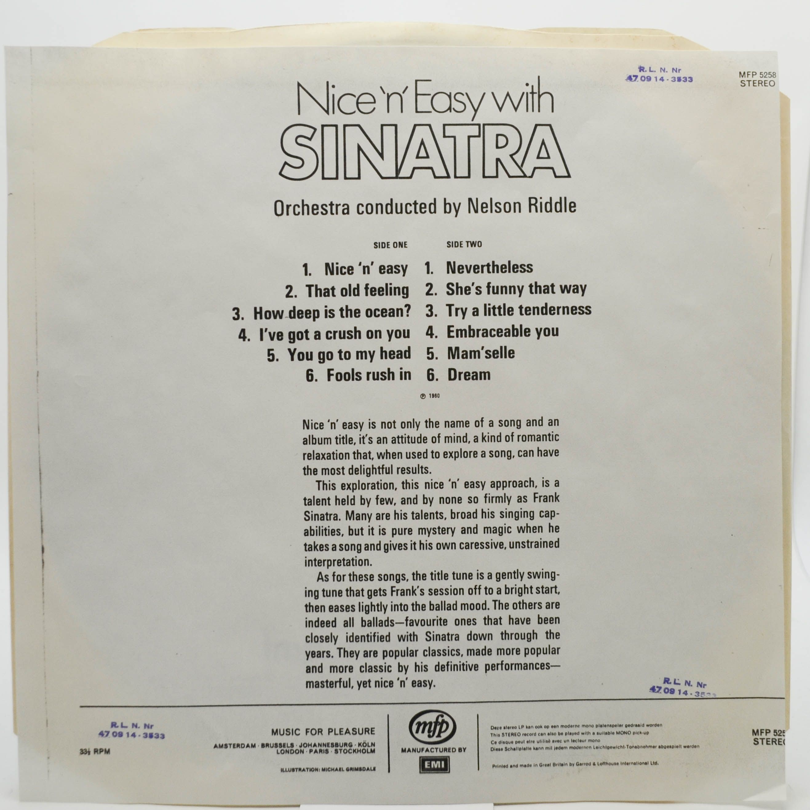 Frank Sinatra — Nice 'N' Easy (UK), 1960