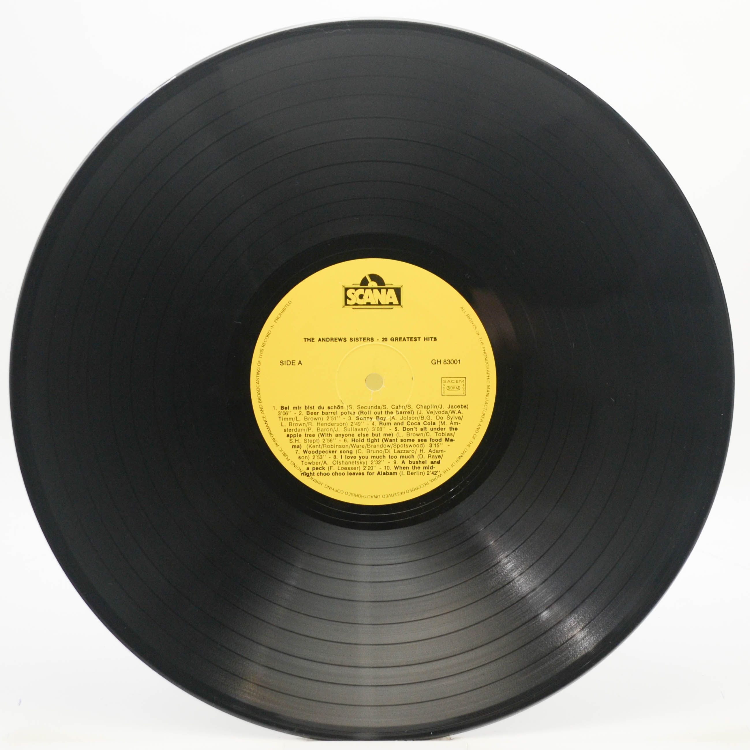 Andrews Sisters — 20 Greatest Hits, 1977