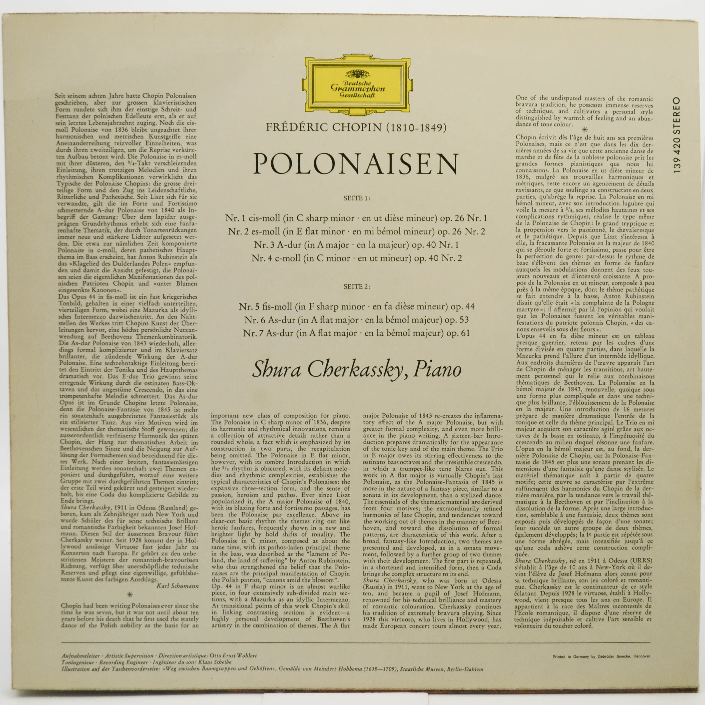 Frédéric Chopin - Shura Cherkassky — Polonaisen, 1974