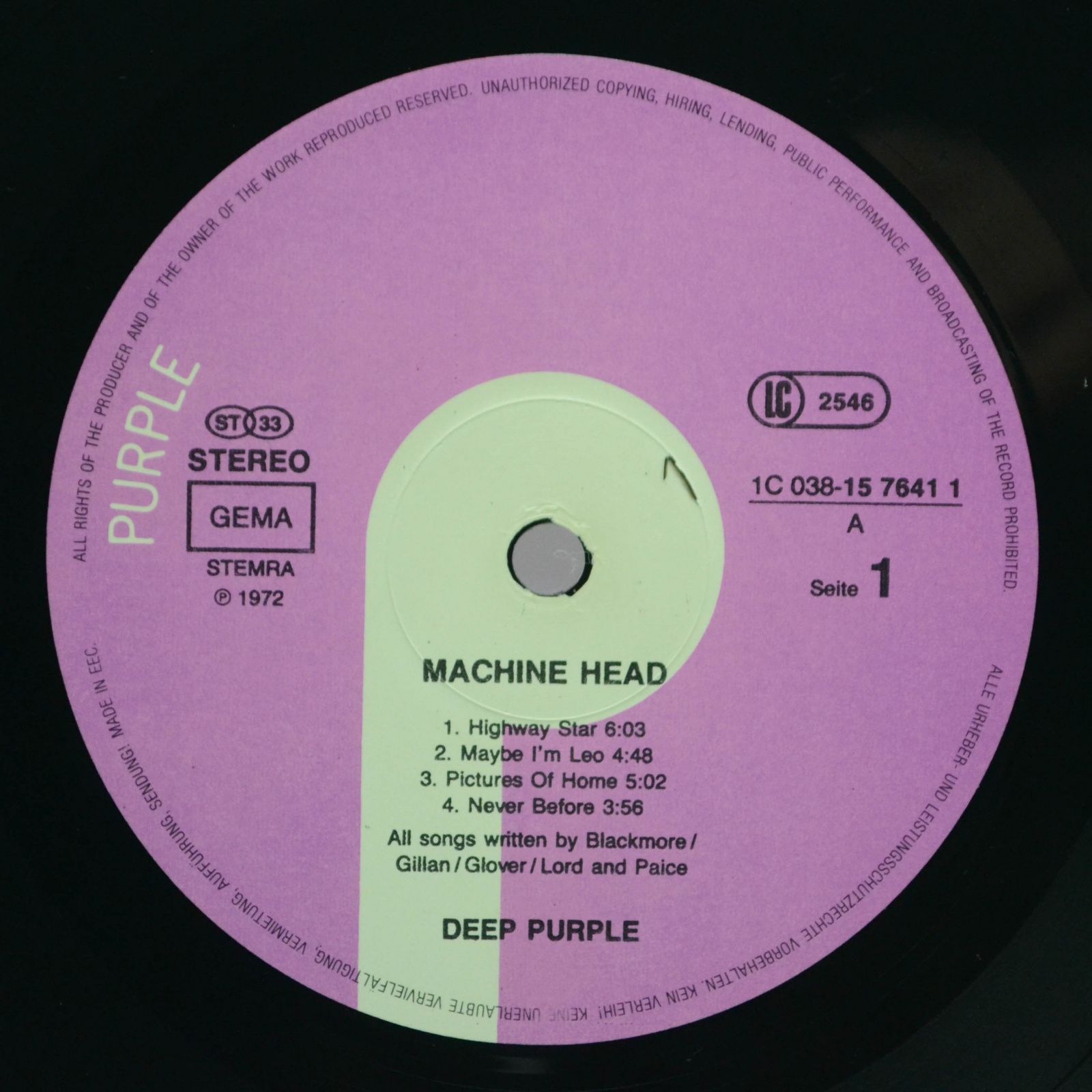 Deep Purple — Machine Head, 1972