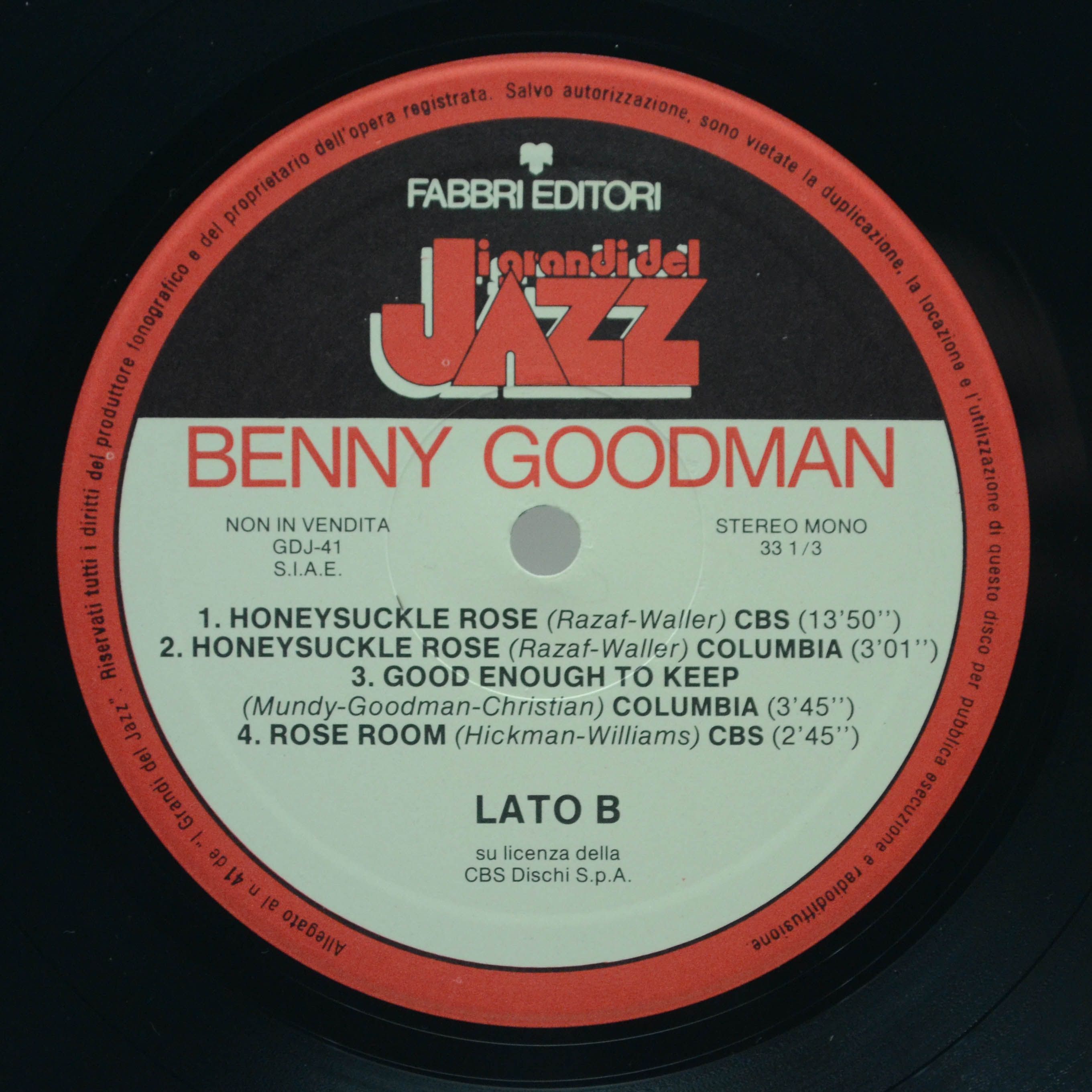 Benny Goodman — Benny Goodman (booklet ), 1980
