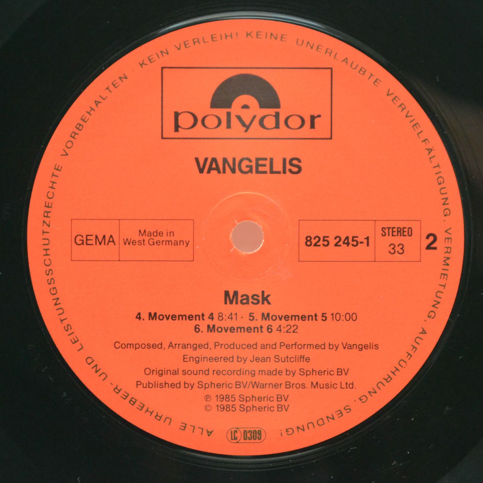 Vangelis — Mask, 1985