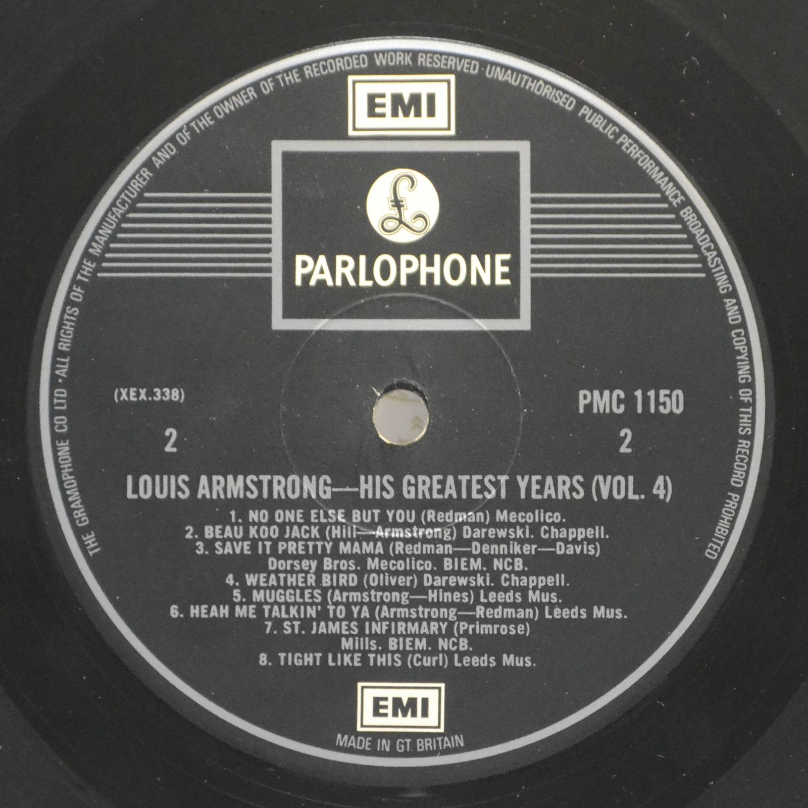 Louis Armstrong — His Greatest Years - Volume 4 (UK), 1961