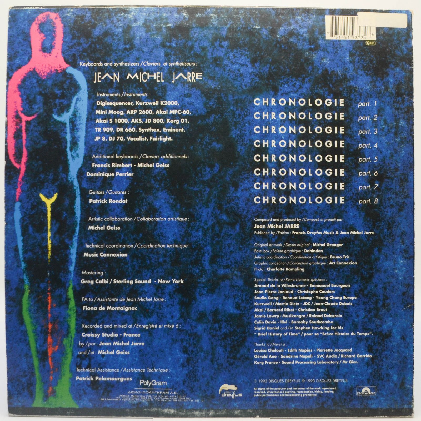 Jean Michel Jarre — Chronologie, 1993