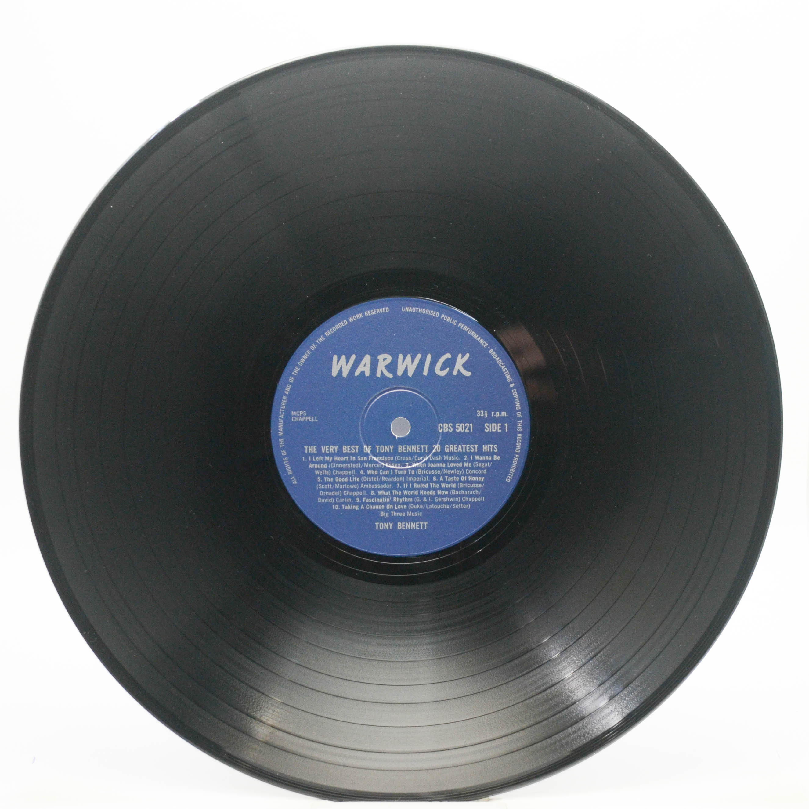 Tony Bennett — The Very Best Of Tony Bennett 20 Greatest Hits (UK), 1976