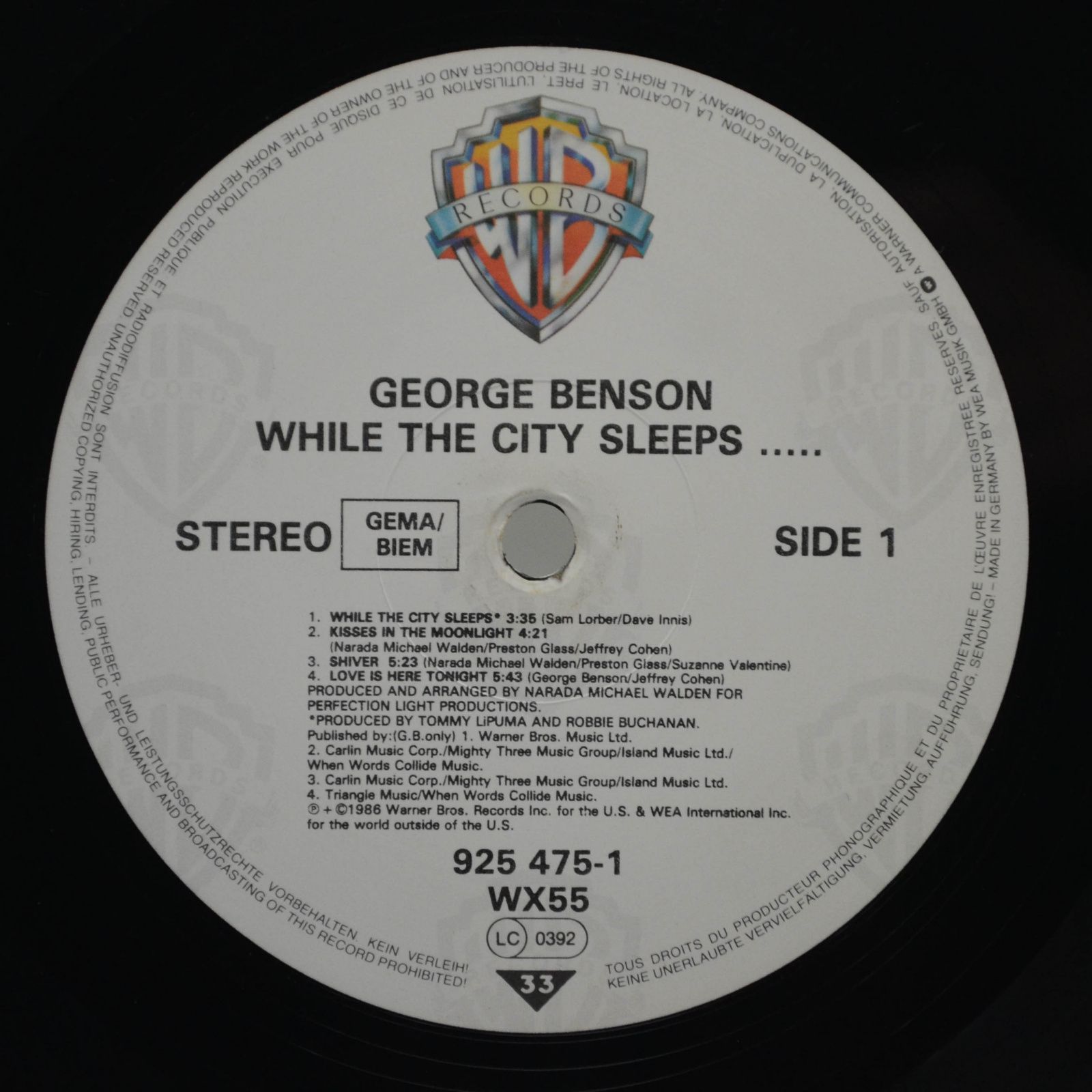 George Benson — While The City Sleeps..., 1986