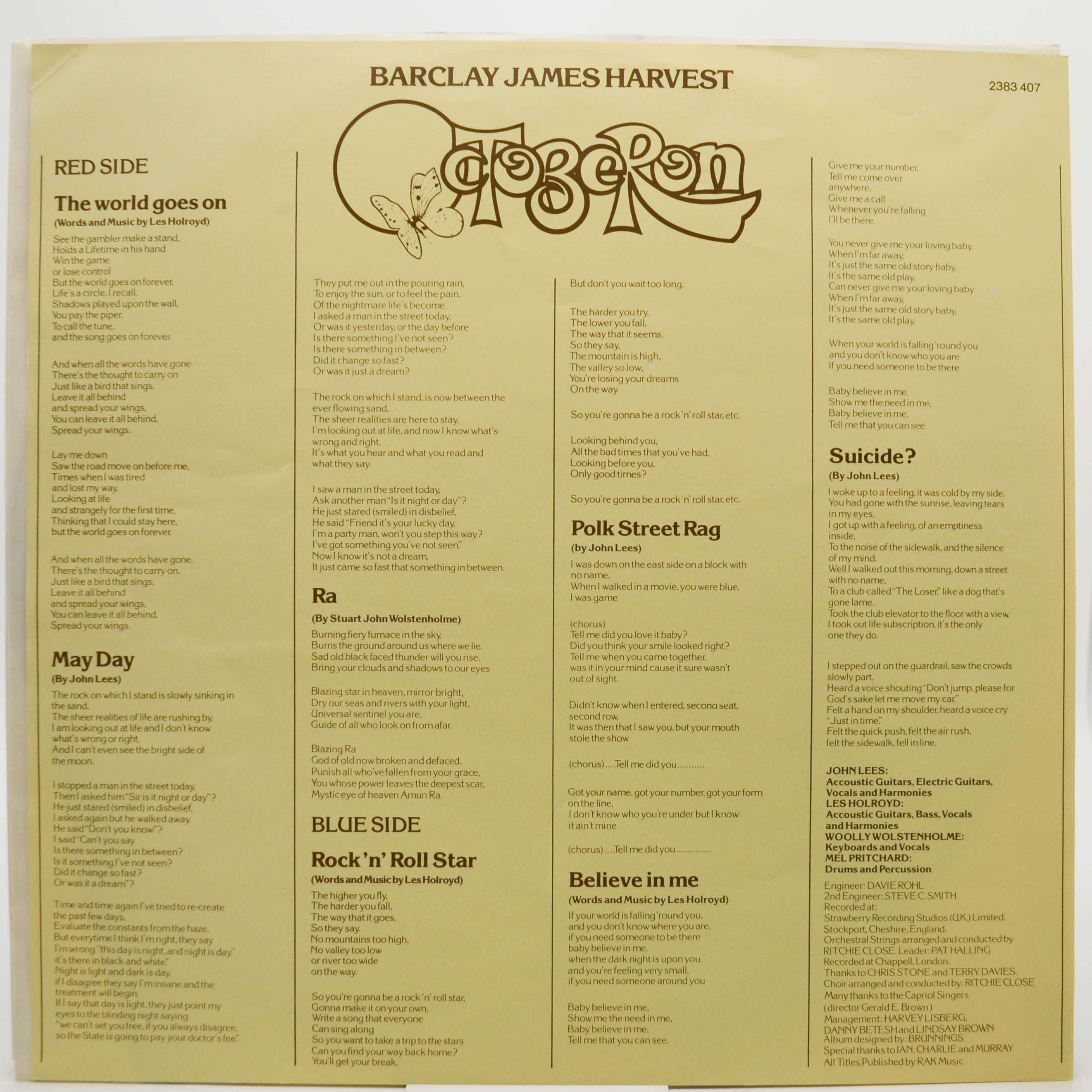 Barclay James Harvest — Octoberon, 1976
