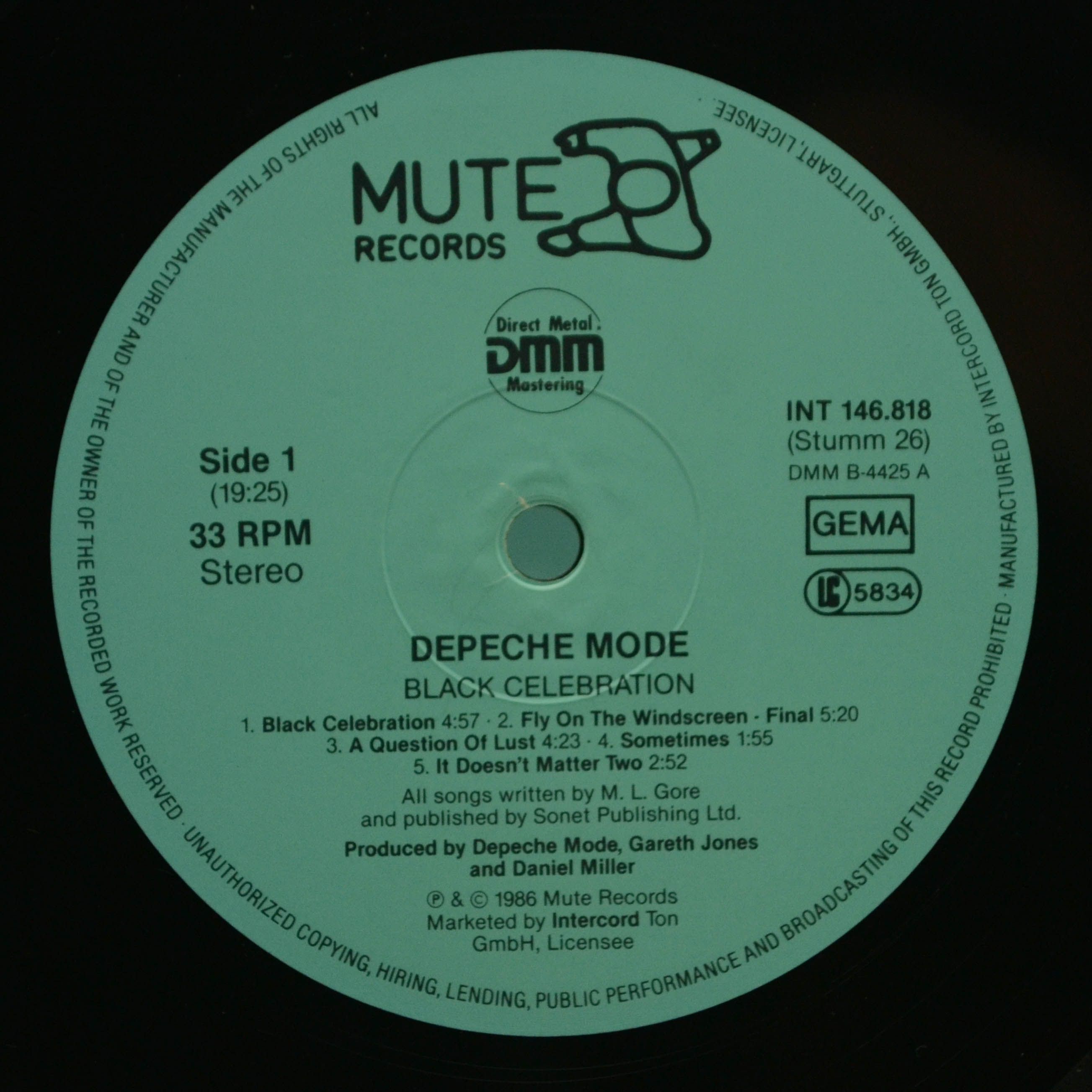 Depeche Mode — Black Celebration, 1986
