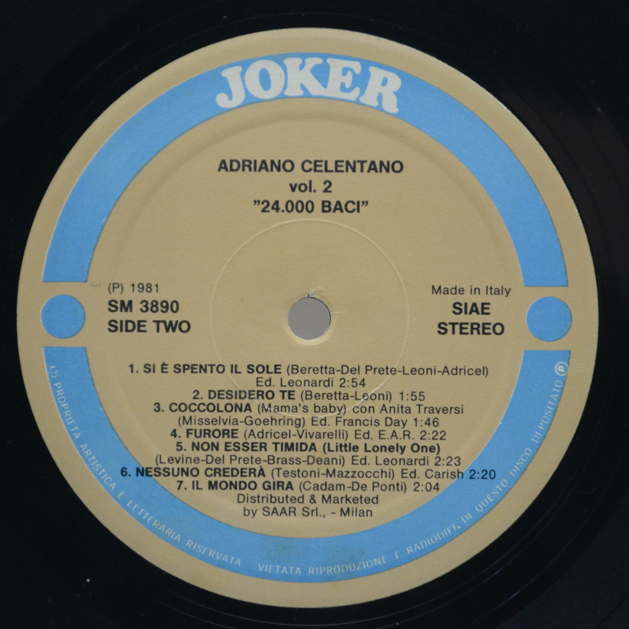Adriano Celentano — Adriano Celentano (2LP, Italy), 1981