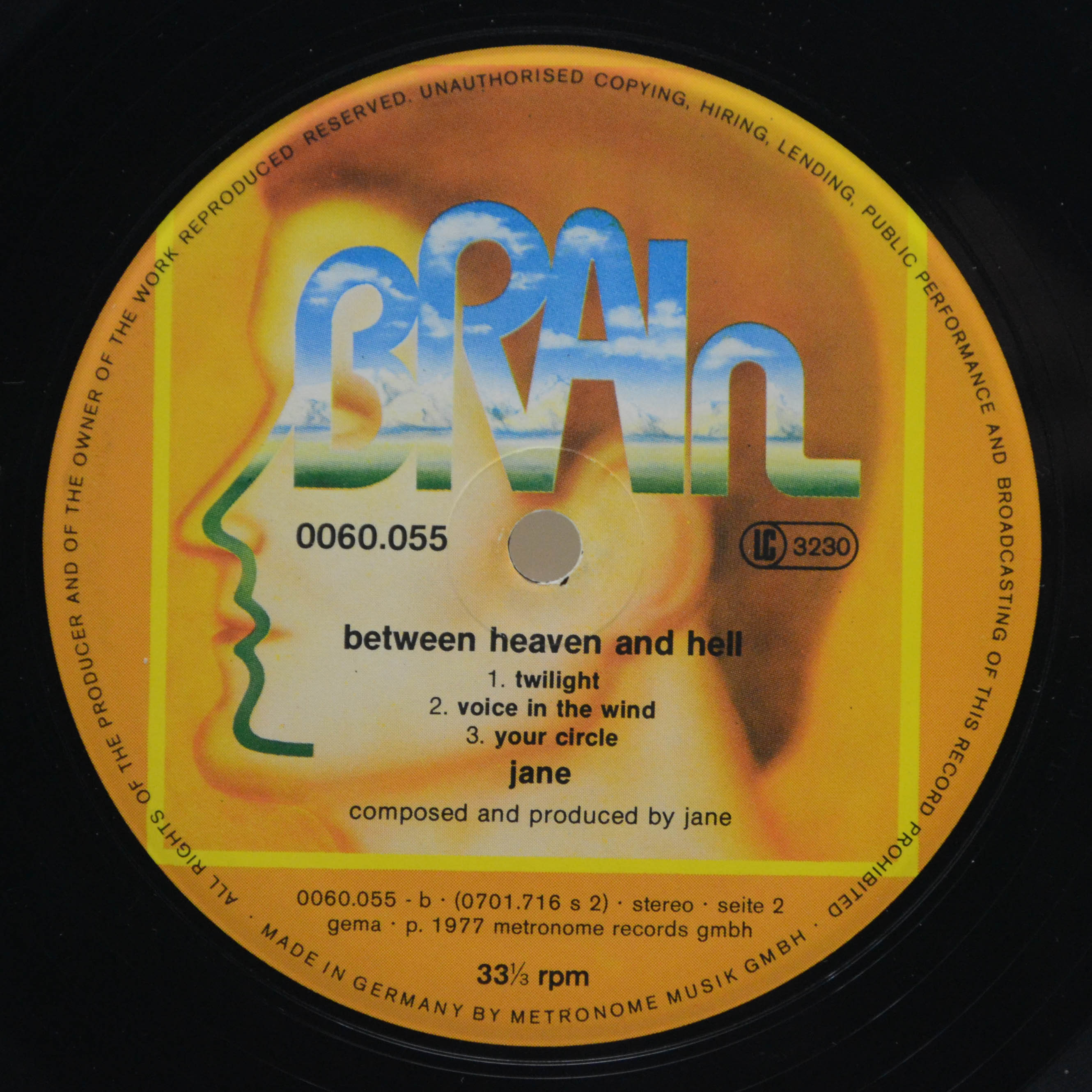 Виниловая пластинка Jane — Between Heaven And Hell, 1977