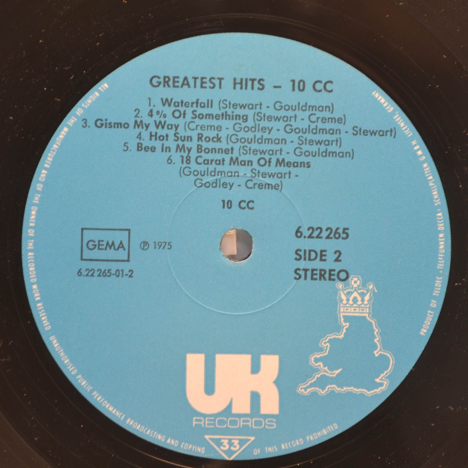 10cc — 100cc Greatest Hits Of 10cc, 1975