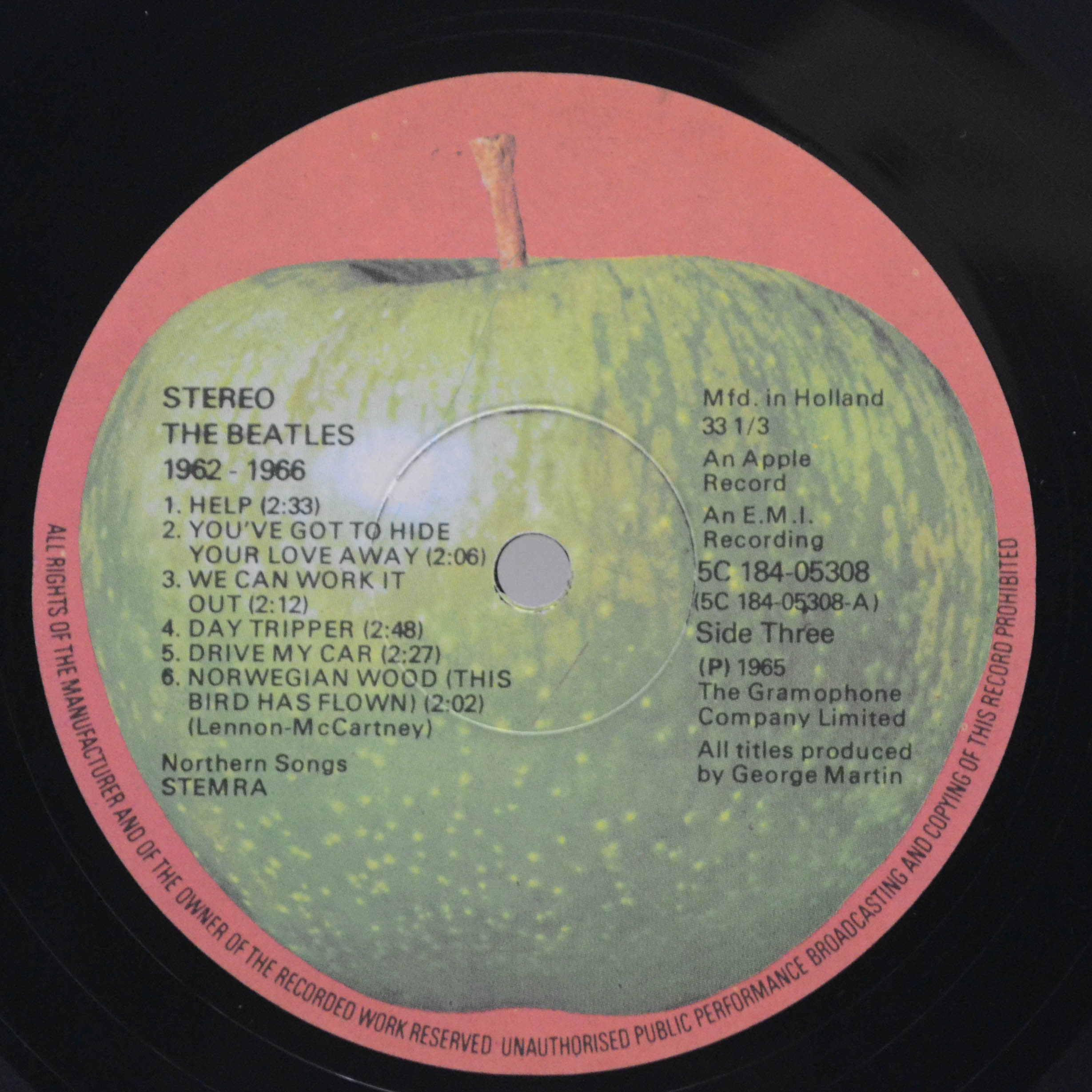 Виниловая пластинка The Beatles — 1962 - 1966 (2LP), 1973