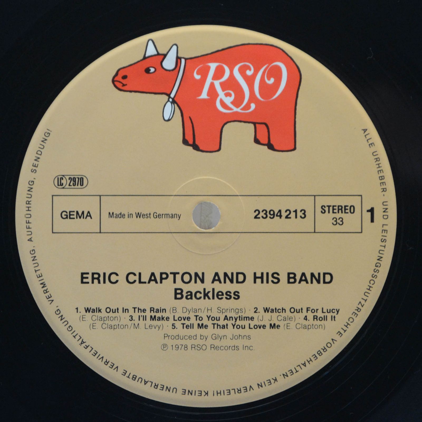 Eric Clapton — Backless, 1978