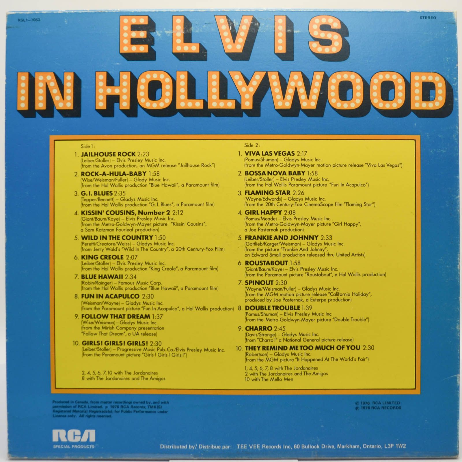 Elvis Presley — Elvis In Hollywood, 1976