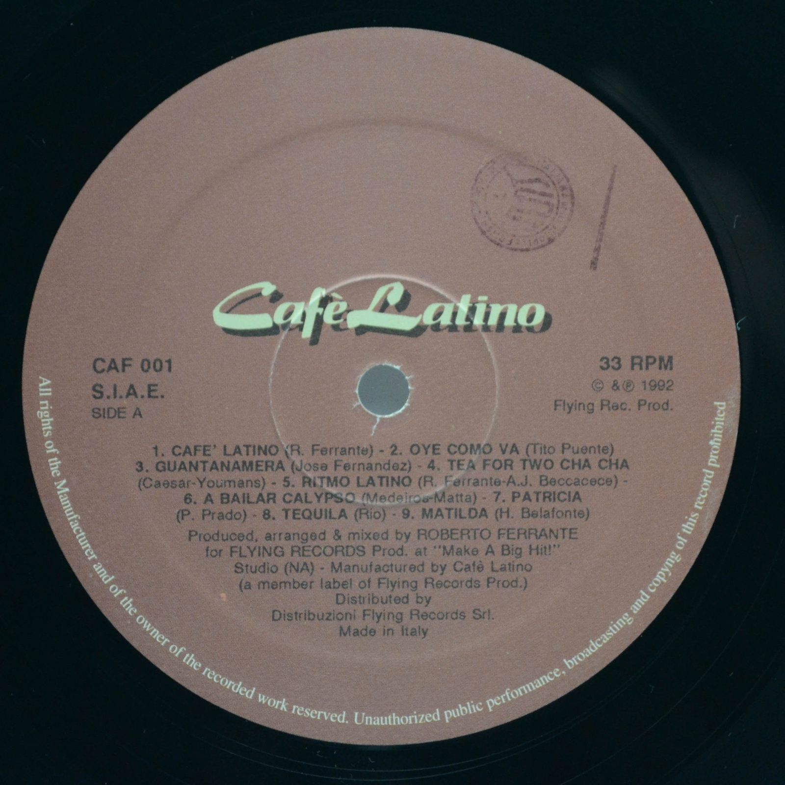 Various — Cafè Latino, 1992