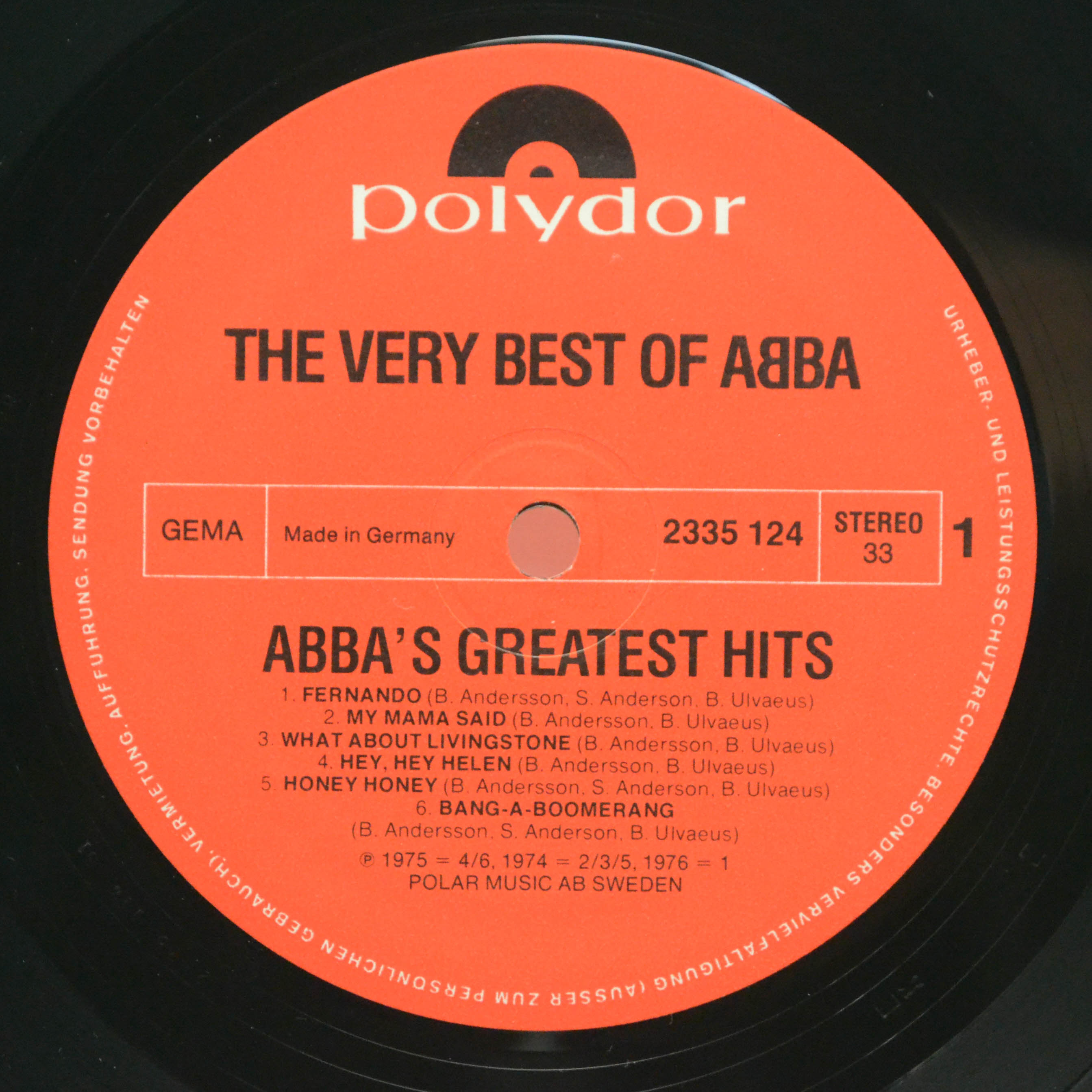 ABBA — The Very Best Of ABBA (ABBA's Greatest Hits) (2LP), 1976